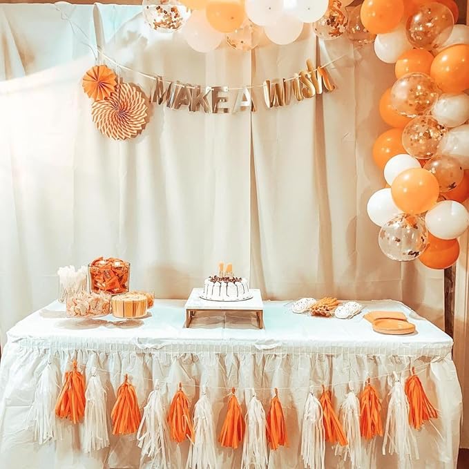 KBZVNAF Orange Balloons Latex Party Balloons - 50 Pack 12 inch Helium Matte Orange Balloons for Birthday Wedding Baby Shower Halloween Party Decorations