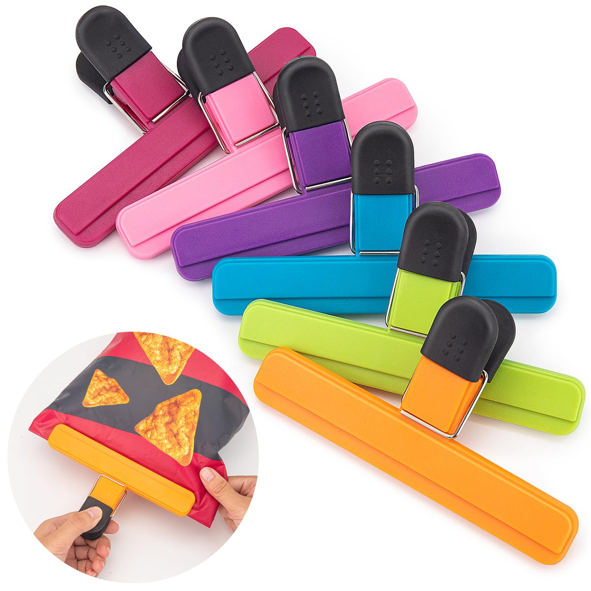 6 Pack Large Chip Bag Clips (6 Count)
