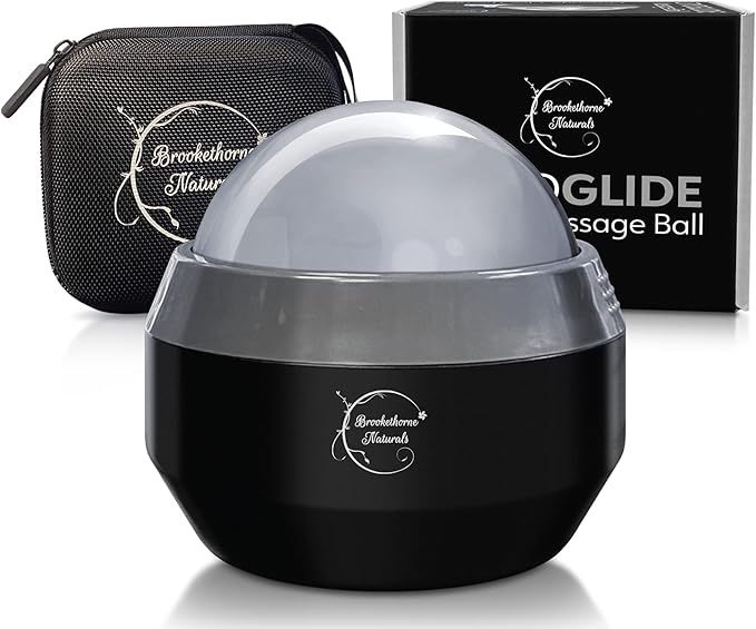 Brookethorne Naturals Cryoglide Massage Ball Roller – Cryotherapy Ice Roller Ball Massager for Cold Therapy. Recovery, Trigger Point, Deep Tissue Muscle Relief. Plantar Fasciitis Massager