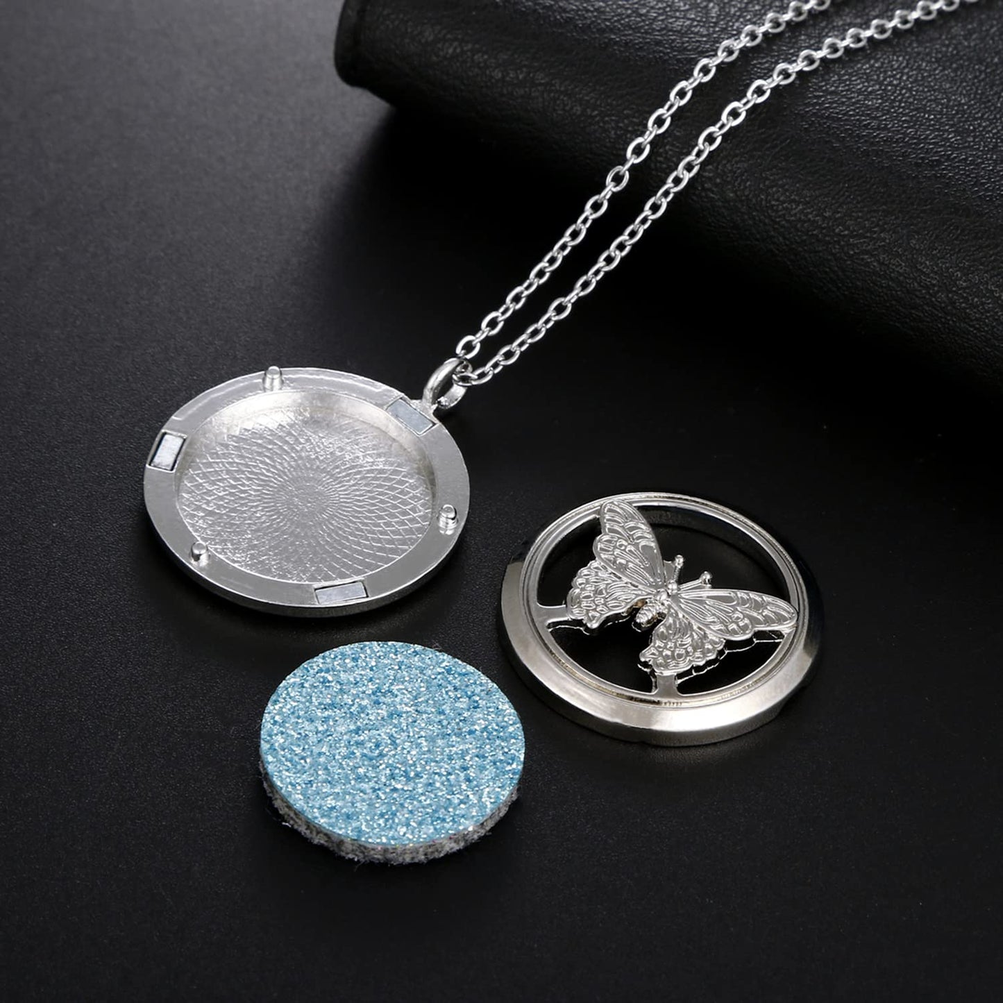 Vie jeune Mixed Aroma Diffuser Locket Pendants Set, Essential Oil Diffuser DIY Necklace Jewelry Making Craft, Bulk Aromatherapy Diffuser Charms Gifts for Women (Random 10pcs Aroma Diffuser)