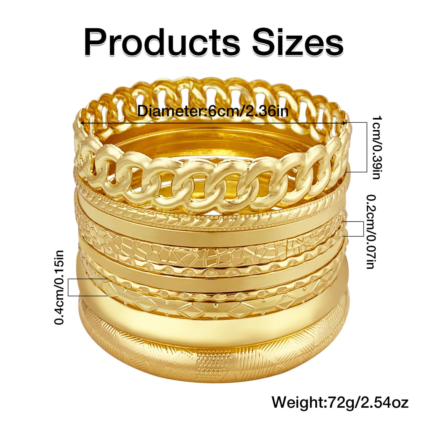 FUNOJOY Bangle Bracelets for Women,14K Gold Plated Boho Indian Multi Stackable Bangles For Women Jewelry Gifts