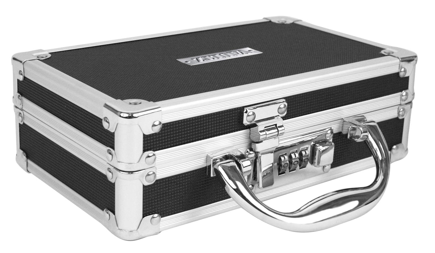 Vaultz Locking Medicine Case with Combination Lock - Portable Lock Box Briefcase for Medications, Cash & Valuables, Organized Storage Case with Handle, 3 Pack