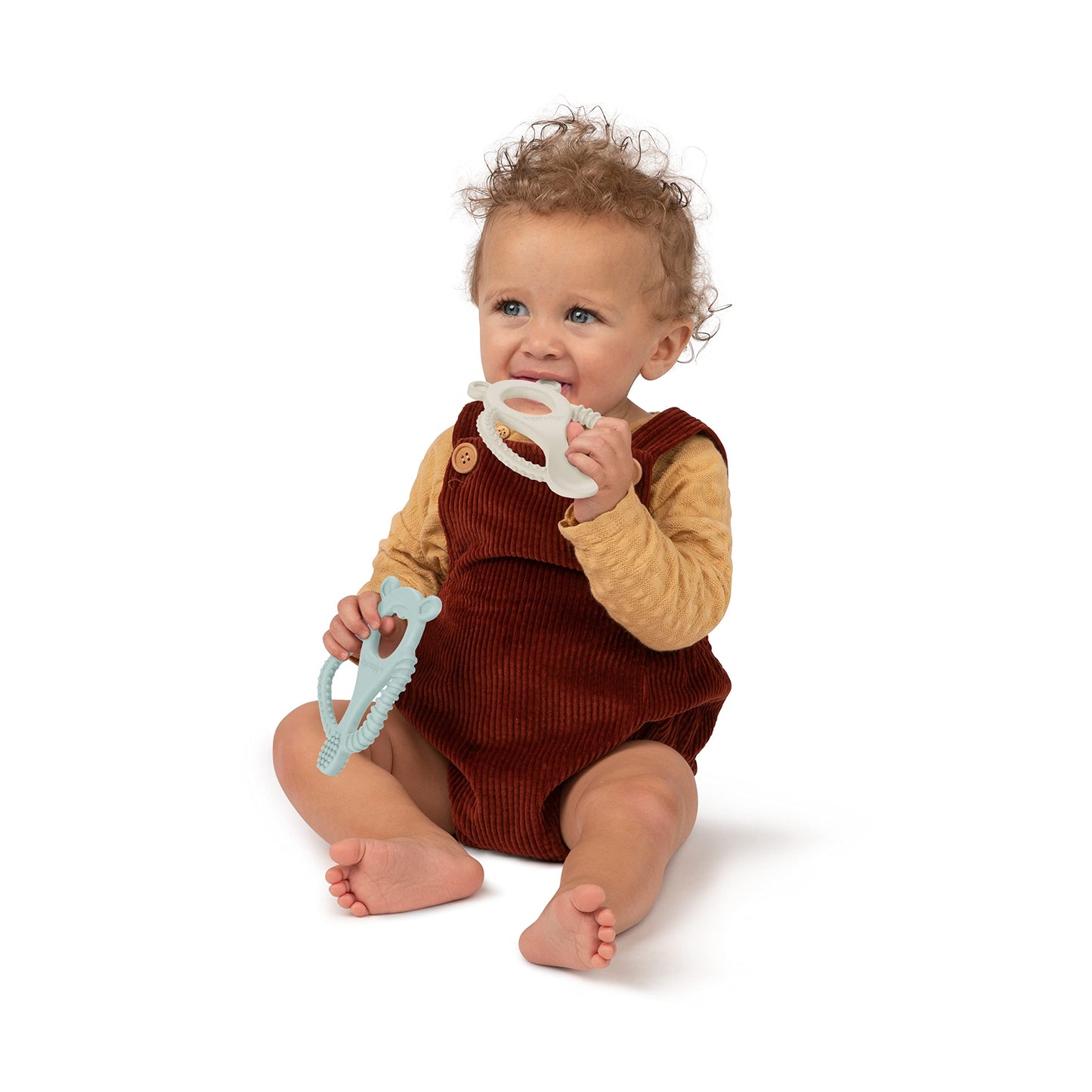 Ingenuity Gum Buddies Soothing Baby Multi-Stage Teether Toy BPA-Free Silicone, Ages 3 Months+, Unisex, 4-Pack