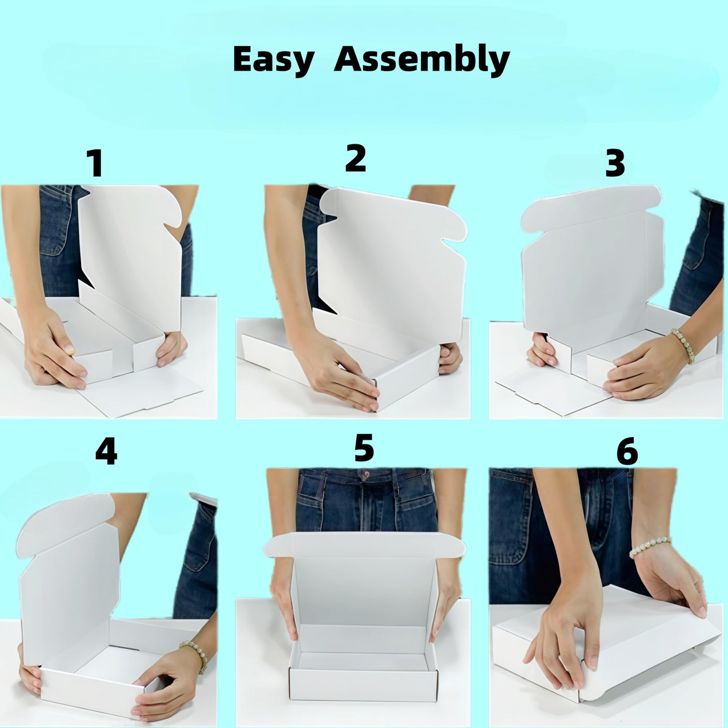 Small White Box 7 x 3.5 x 2 Inch 50 Pack Recyclable Corrugated Gift Mailers Storage Business Packaging Shipping Boxes