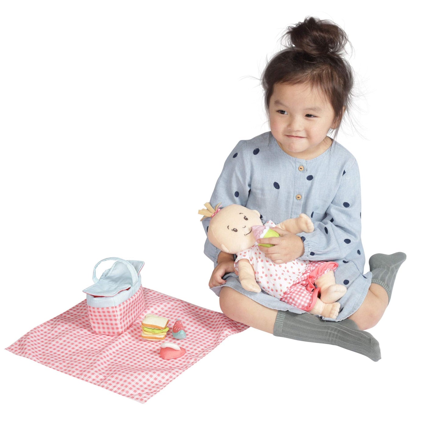 Manhattan Toy Stella Collection Picnic 5 Piece Baby Doll Picnic Playset for 12" and 15" Stella Dolls