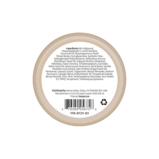 Hempz Hydrating Lip Sleeping Mask - Whipped Vanilla (.70 Oz.) | Overnight Hydrating Lip Balm for Dry Lips, Lip Repair, Chapped Lip Treatment & Nourishment for Women