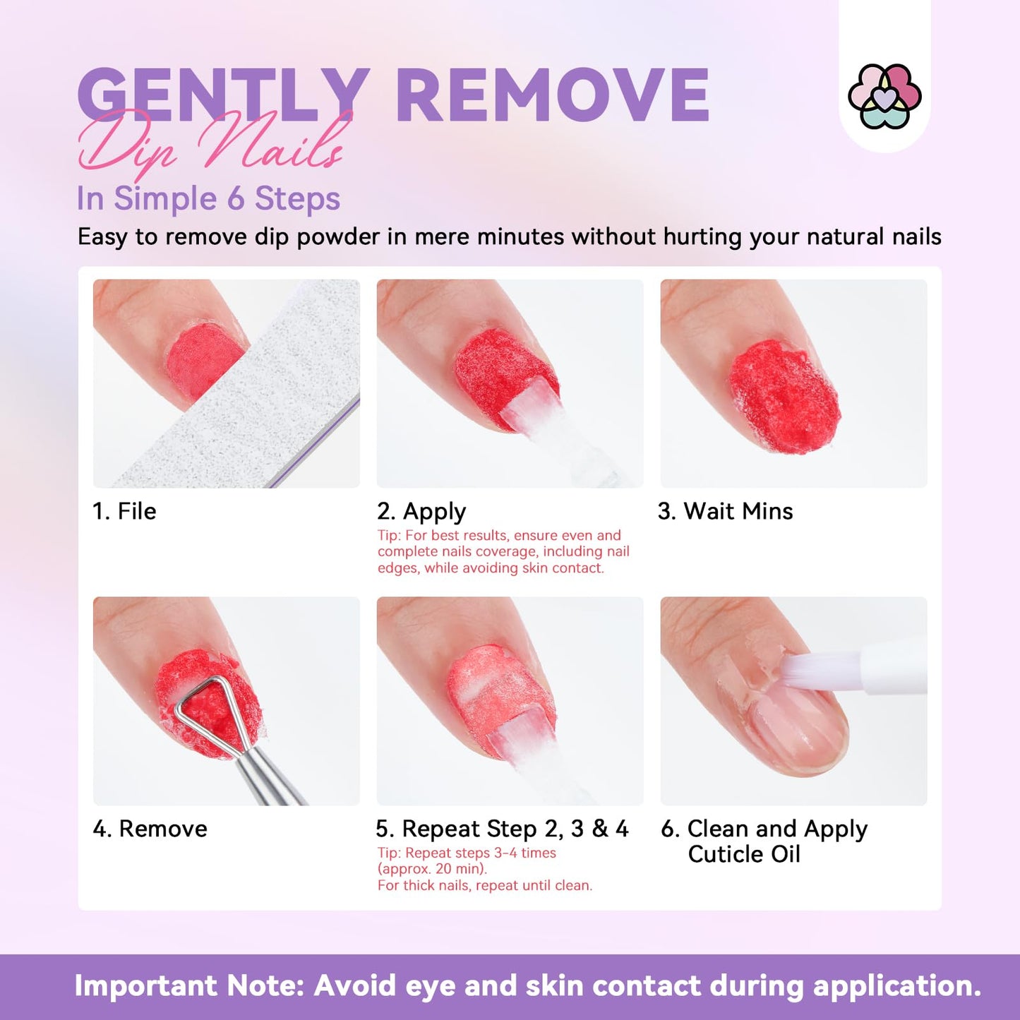 SAVILAND Dip Powder Remover 2 Pcs: Professional Dip Nail Remover Kit Gentle & Safe Remove Dip Nails With Cuticle Oil Nail File Tools No Need Soaking Or Wrapping 0.5 Floz Home Use