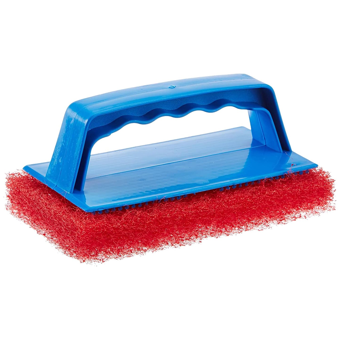 STAR BRITE Medium Red Scrub Pad with Interchangeable Handle - Versatile Cleaning for Most Tasks Including Aluminum Restoration, Teak & Fine Wood Cleaning (Red) Medium (040130)