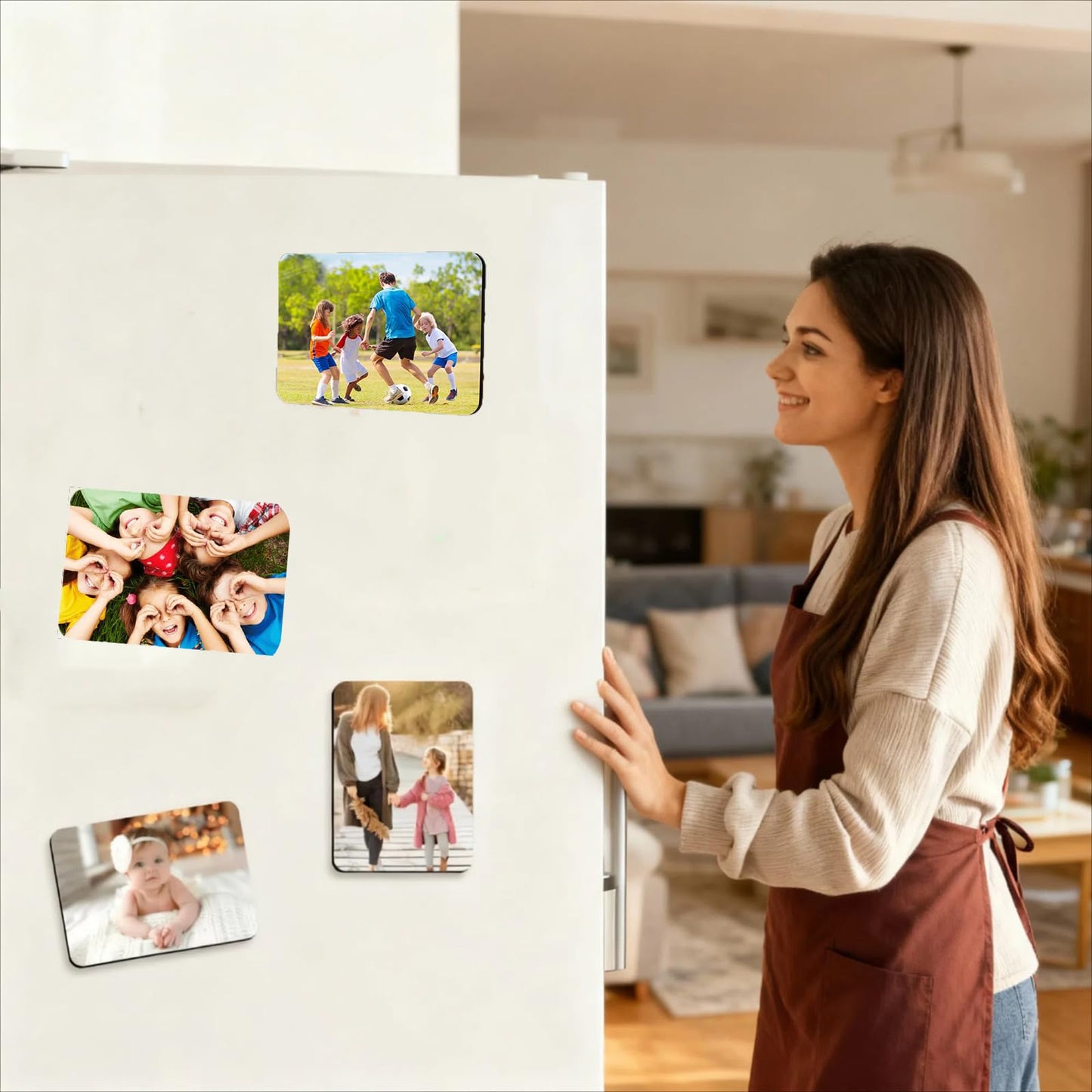10 Pcs Sublimation Magnets Blanks, Enlarge 4 x 6 Inch Sublimation Refrigerator Magnet Blanks Personalized Fridge Decorative for Home Wall Decor DIY Christmas Decoration