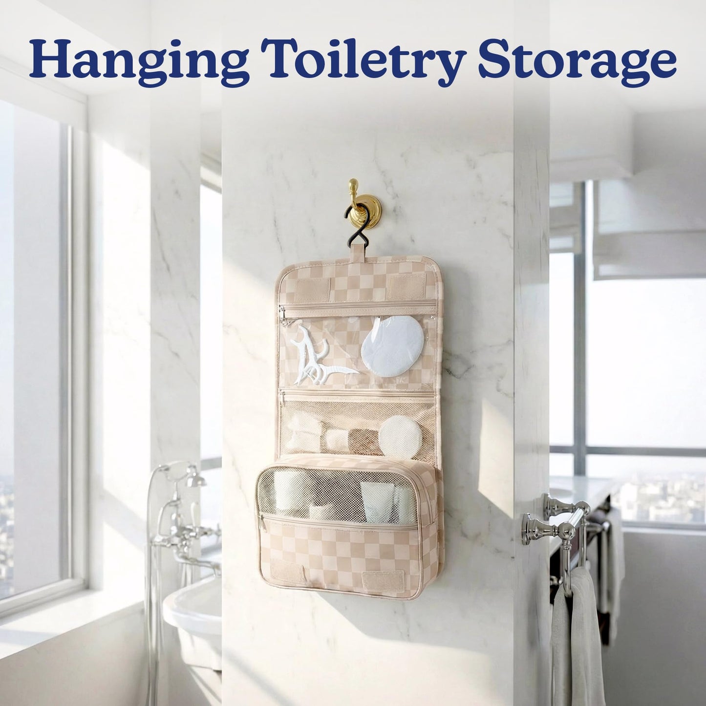 Vandel Space-Saving Compression Packing Cubes for Women with Hanging Toiletry Bag, Laundry Bag, Compressible Carry On Suit Case Organizer Luggage Packing Cubes for Travel Compression Organizer Bags