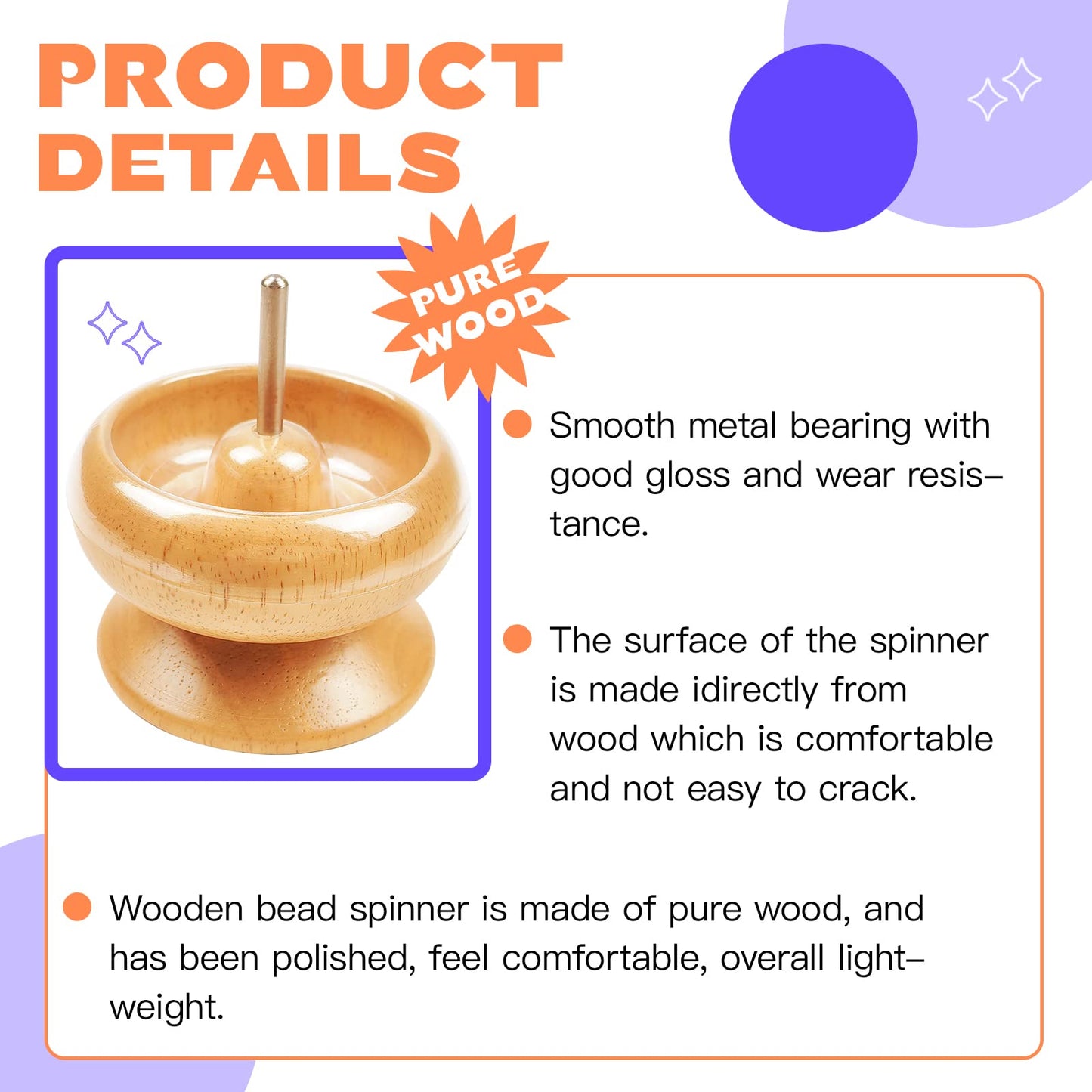 hobbyworker Bead Spinner, for Jewelry Bracelet Making, Seed Beads, Waist Beads Kit Line Quick Beading Tool (3 Trays 1 Bead Plugs)