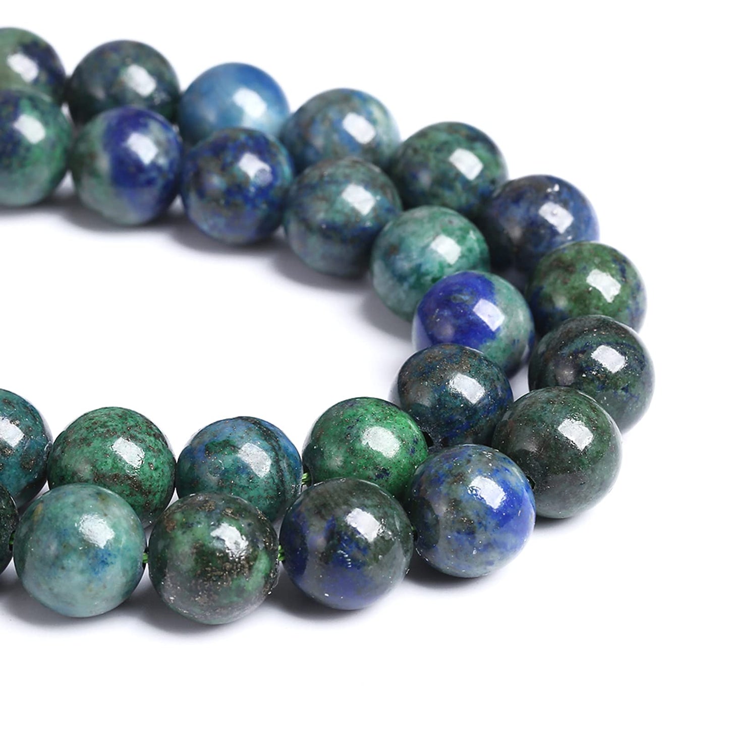 6MM 60PCS Natural Stone Lapis Chrysocolla Loose Beads for Jewelry Making DIY Bracelet