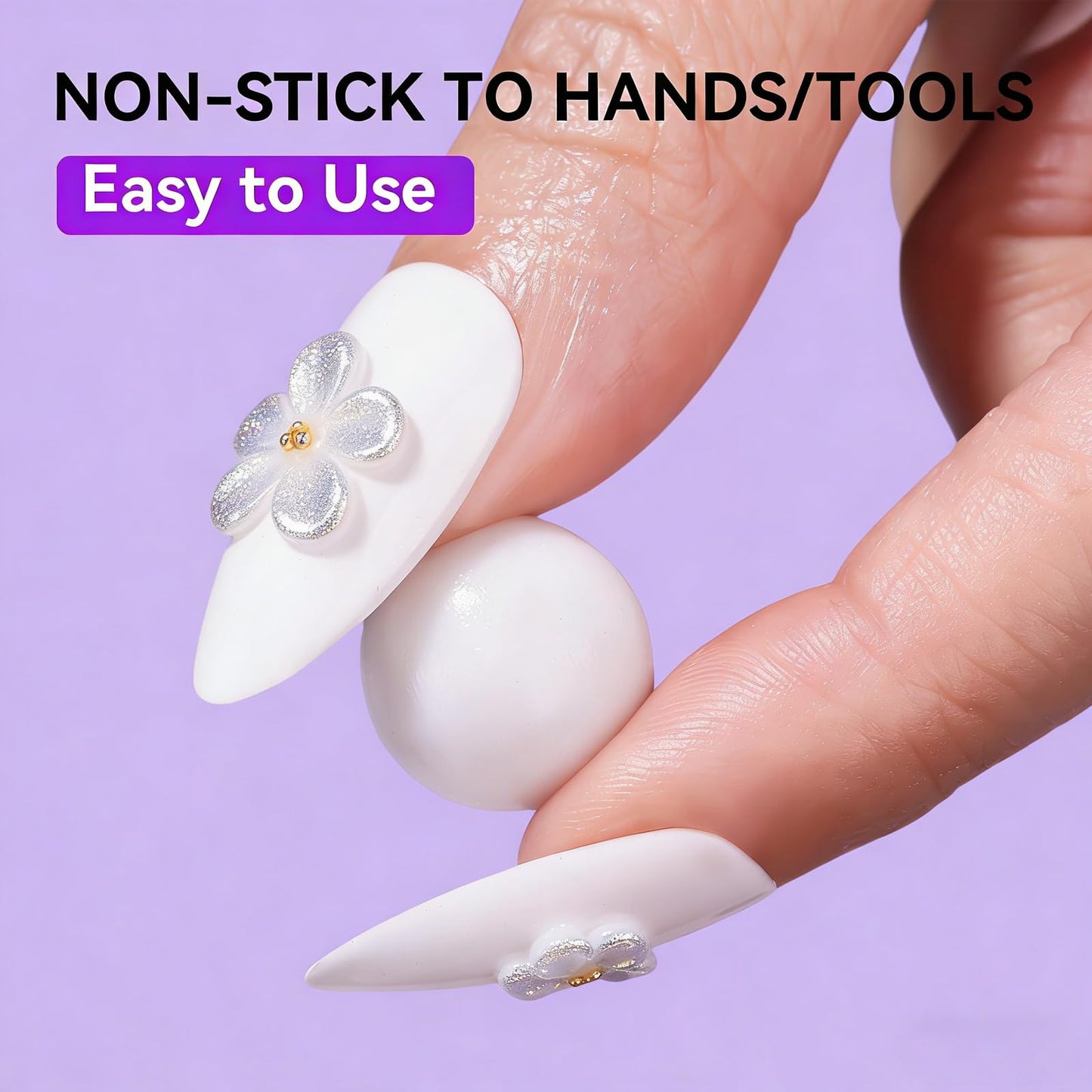 Makartt 3D Gel Nail Art for Nails Starter Kit: Clear and White 3D Sculpting Gel Non-Sticky Molding Carving Glue Extension Builder DIY Manicure Gold & Silver Chrome Powder Solid Soak Off Hard Gels