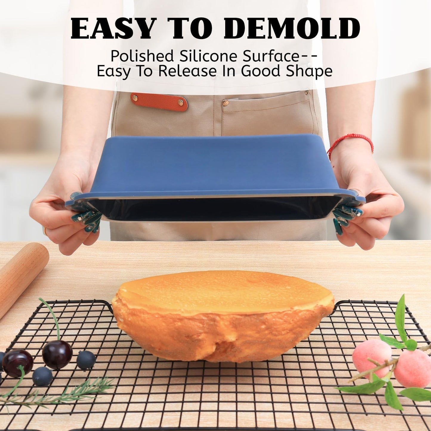 Bread Pan for Homemade Bread：9.5 x 5 Inch Silicone Loaf Pan for Baking with Metal Frame - Nonstick Banana Loaf Tin Tray for Sandwich Sourdough Pumpkin Sour Dough - for Oven Kitchen Home Bakers