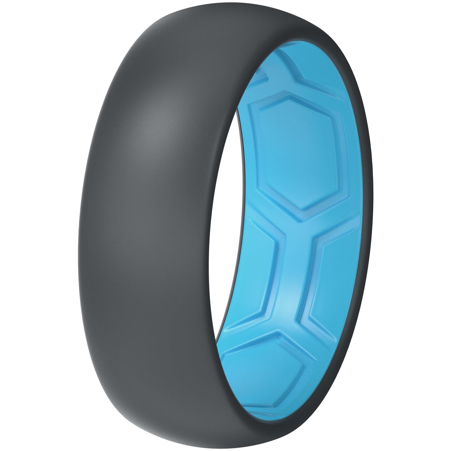 ThunderFit Men's Patterned Silicone Rings, 8mm Wide 2.2mm Thick Rubber Bands,Variety Multipack 1,4,7