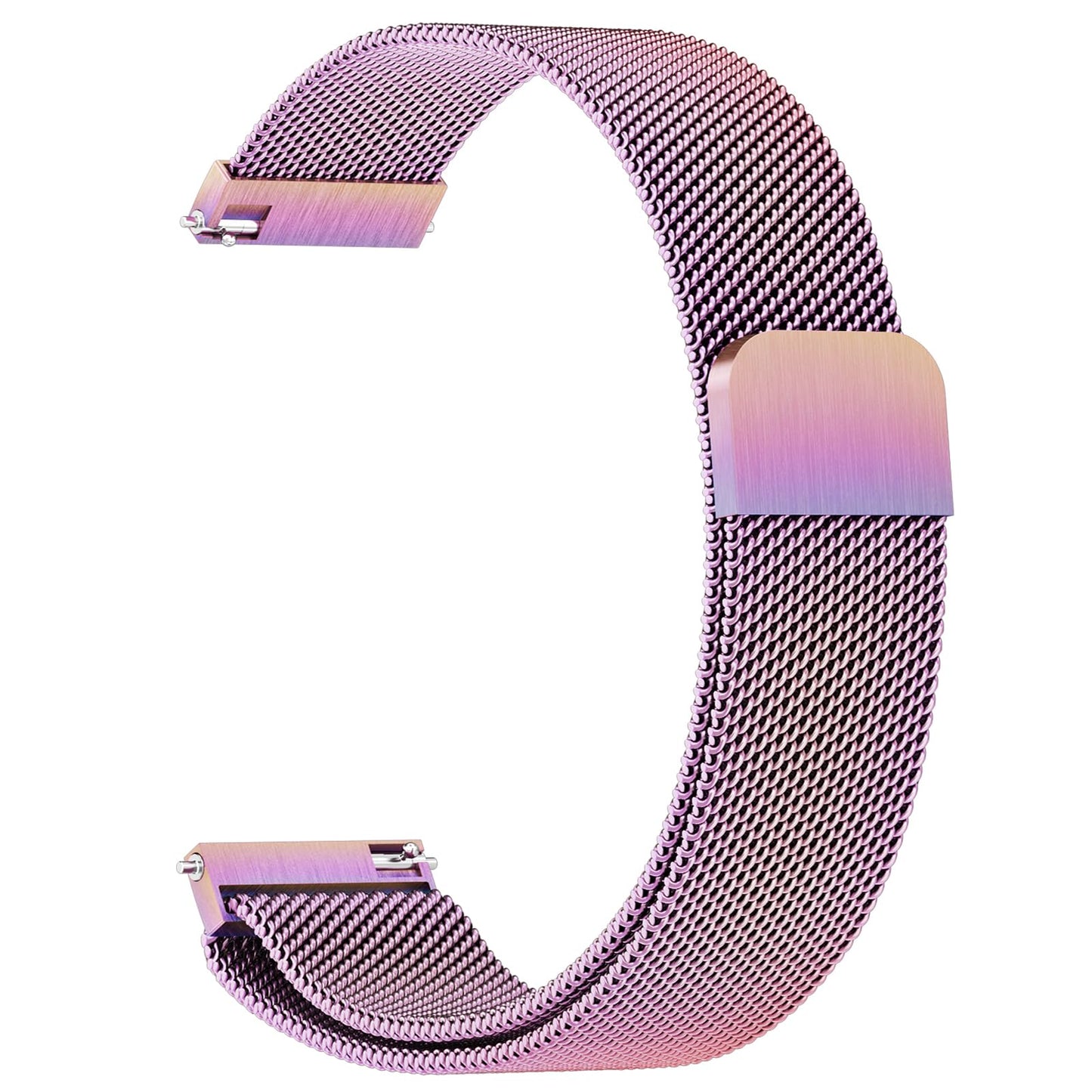 Vanjua 22mm Watch Band Quick Release Replacement Wristbands, Stainless Steel Metal Mesh Loop Adjustable Magnetic Replacement Straps Bands for Men Women