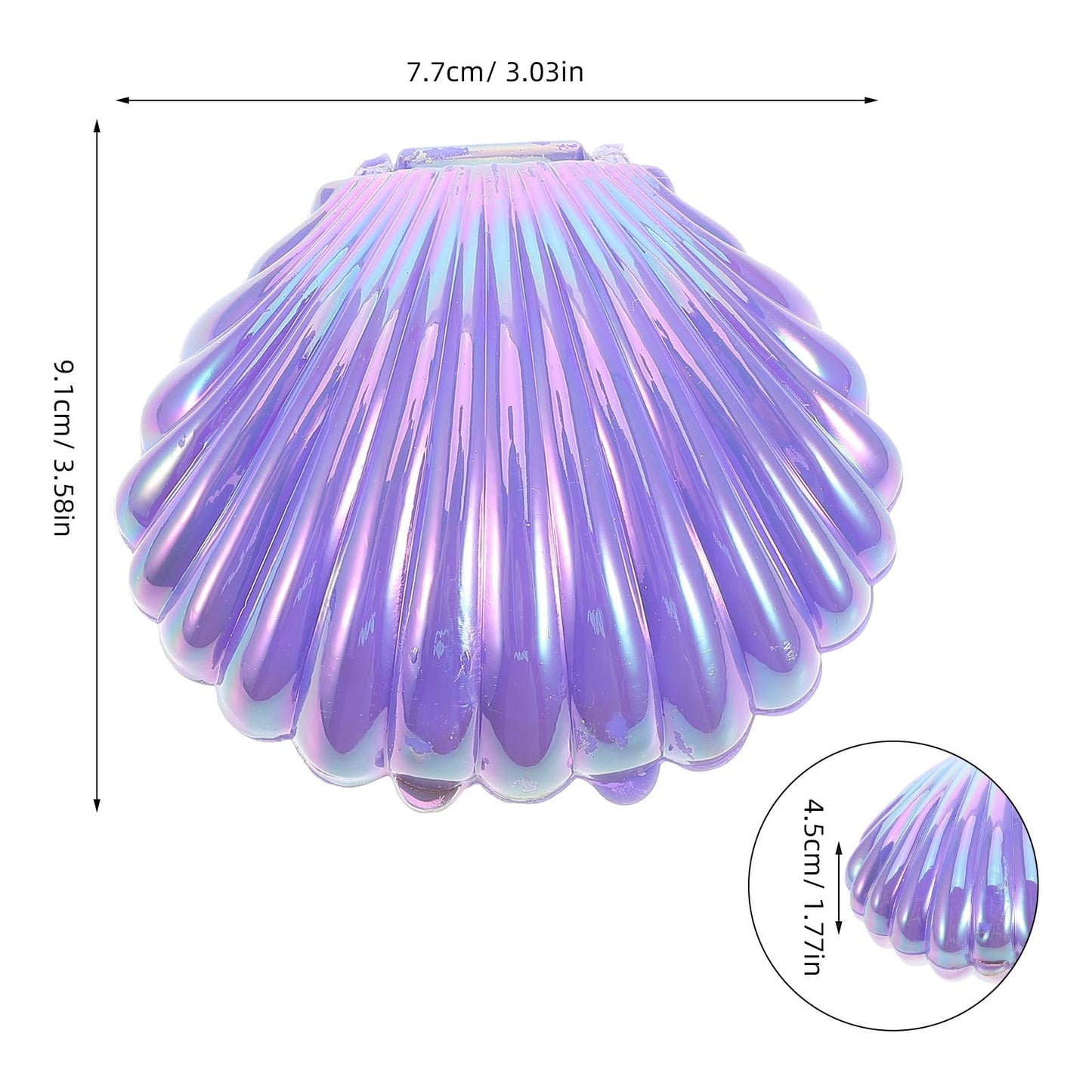 20pcs Sea Shells Candy Boxes Party Favor Containers Clam Treat Holders Plastic Chocolate Jar for Wedding Birthday Shower Decorations Supplies