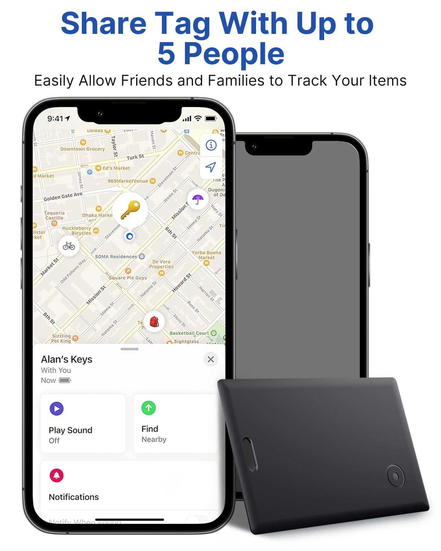 Wallet Tracker:2026 Tracker Card for iPhone & Apple Find My - Card Locator (2-Pack) for Keys, Wallet, & Bags, Long-Lasting Battery, Lost Mode & Alerts