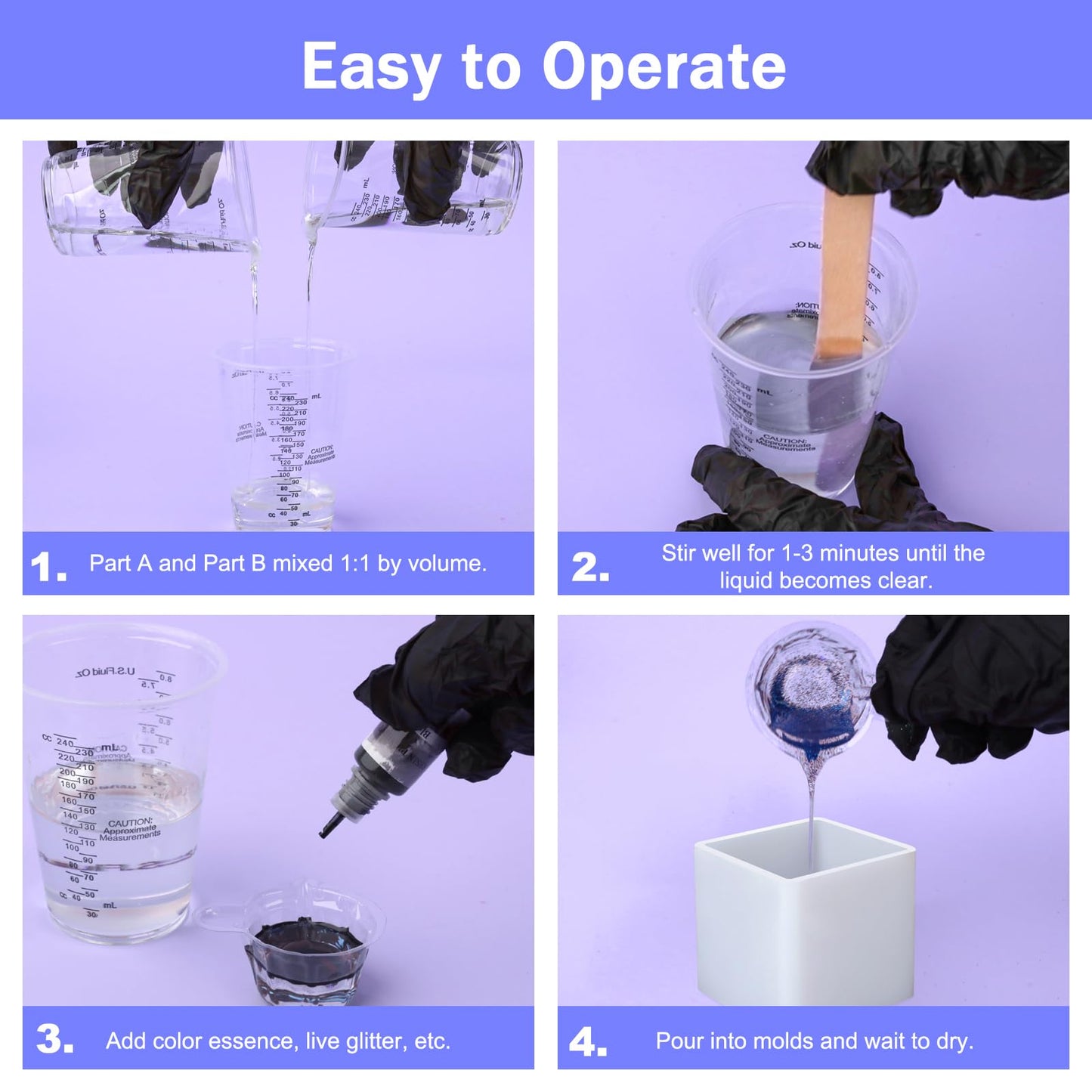 KISREL Epoxy Resin Kit for Beginners, Resin Kit with Molds, 32OZ Epoxy Kit wiht Dried Flowers, Measuring Cups and Resins Supplies