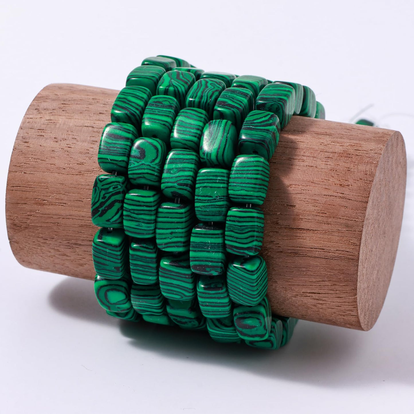 Natural Large Malachite Cube Stone Beads 8x11mm 38cm/str Loose Semi Gemstone Stone Square Beads for Making Bracelets Necklace
