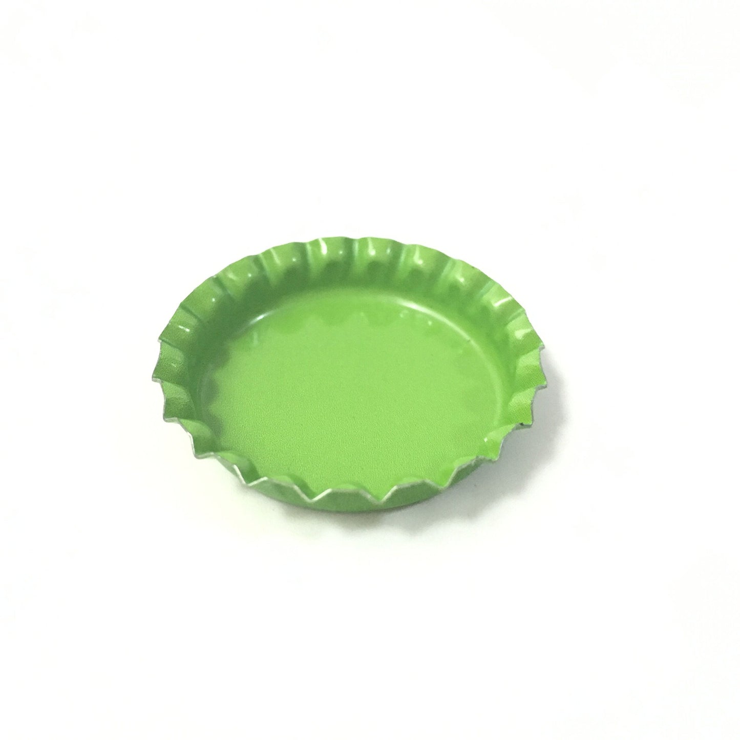 RUTICH 100 PCS Crown Bottle CaPs Decorative Bottle Cap Both Sideds Printed for Hair Bows, DIY Pendants or Craft ScraPbooks Lime Green…