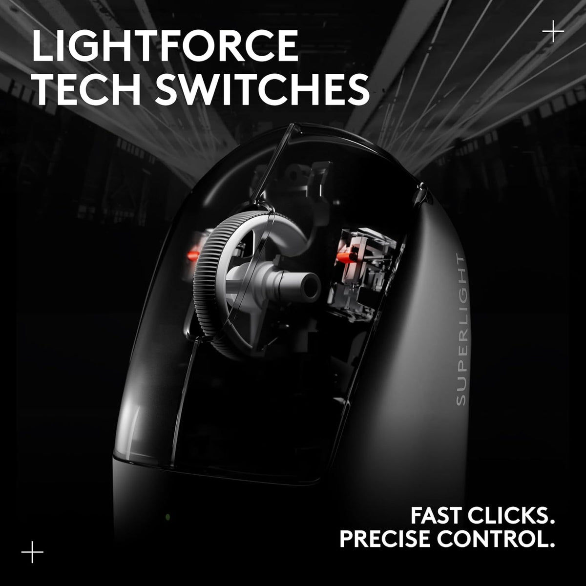 Logitech G PRO X SUPERLIGHT 2 Wireless Gaming Mouse, 60g Pro-Grade with 5 Programmable Buttons, 44k DPI Sensor, 8kHz Report Rate, USB-C Charging for PC/Mac - Black