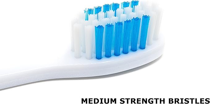 Lingito Travel Toothbrush, Folding with Built in Cover, Hiking, Camping, Emergency, Packable, collapsable, Foldable, Pocket Medium Bristle Brushes (2 Pack) (Blue-Green)