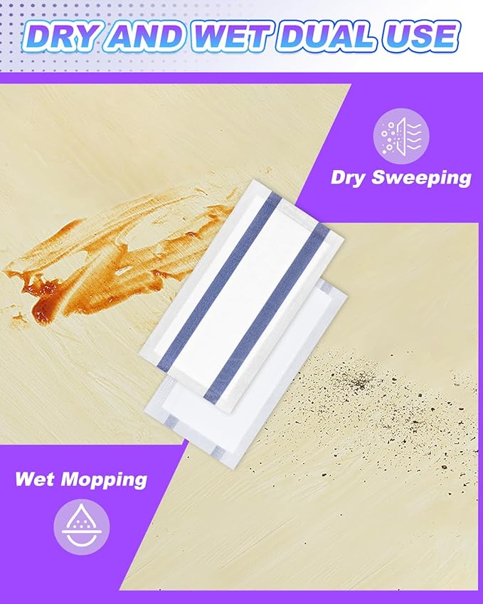 Disposable Mop Pad Refills Compatible with Swiffer Wet Jet Mop, Mopping Pad Refill Fit for Swiffer Wetjet Mop, 30 Count Multi-Layer Floor Mop Pads for Multi Surface Floor