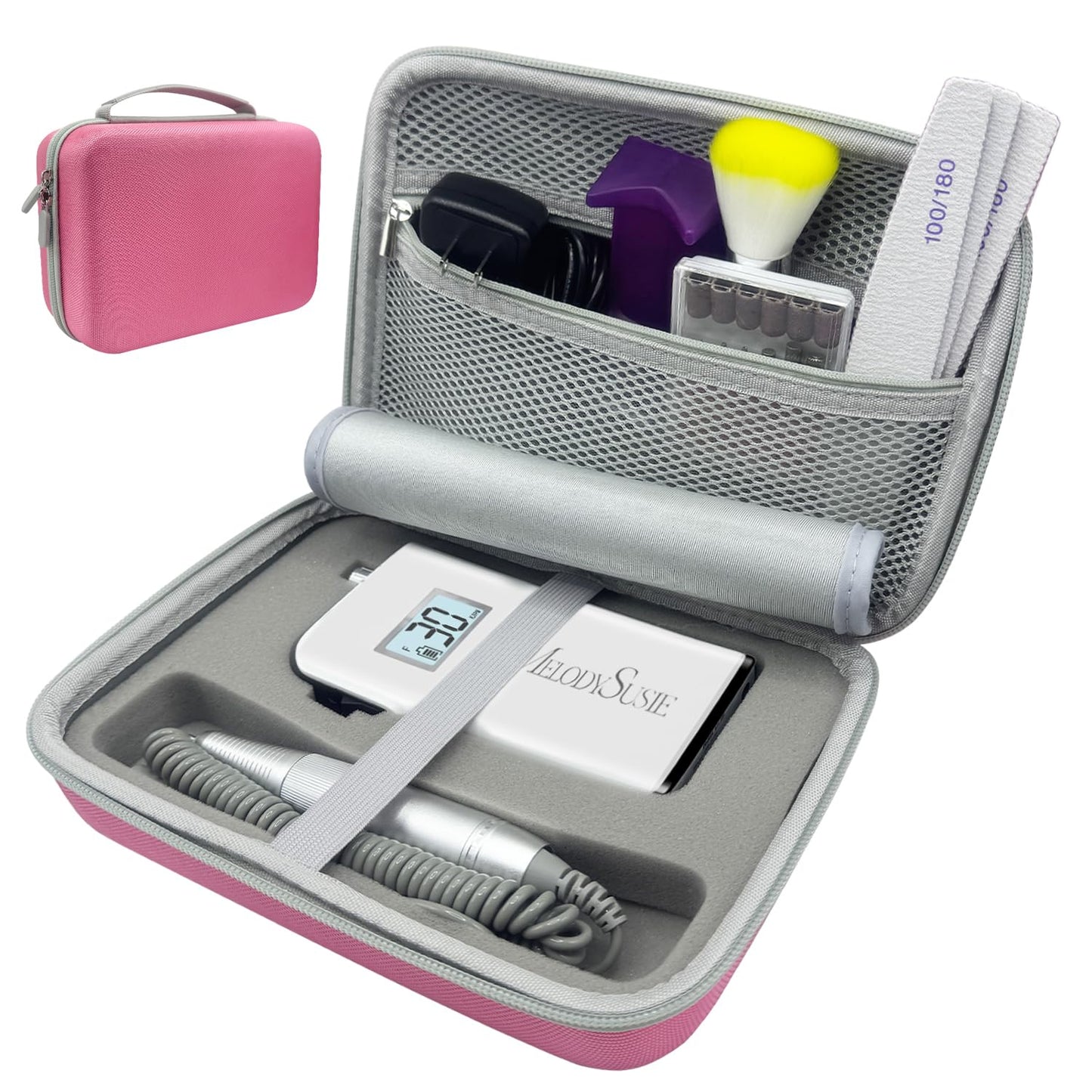 Thowapou Nail Drill Storage Case Compatible with MelodySusie/MOCOWIND Professional Electric Nail Drill Machine, for Travel Nail Drill Machine Storage Pouch Professional Bag (Case Only)