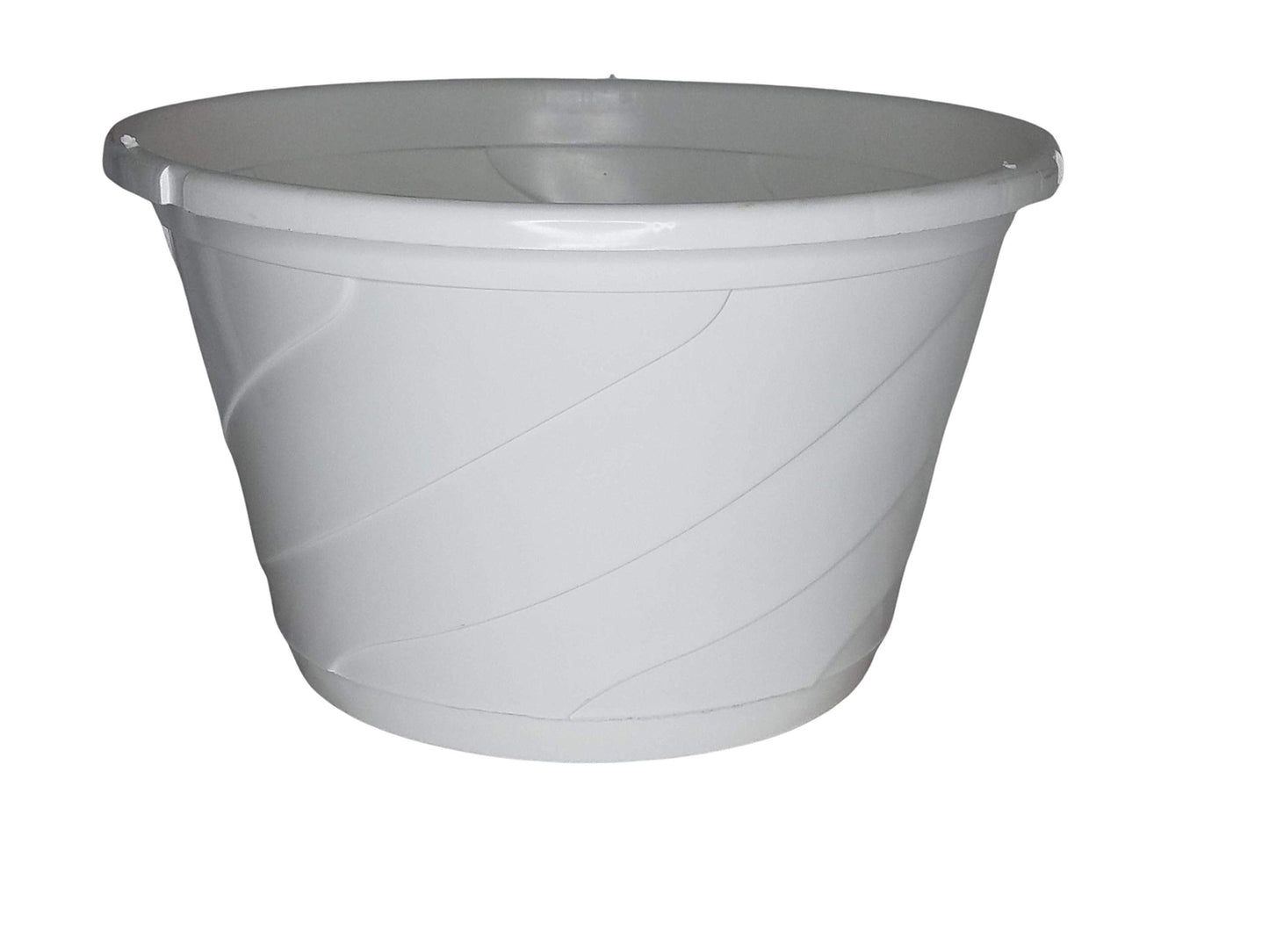 Landmark Plastics 10" Diameter Contempo Swirl Hanging Basket, Green or White (5, White)