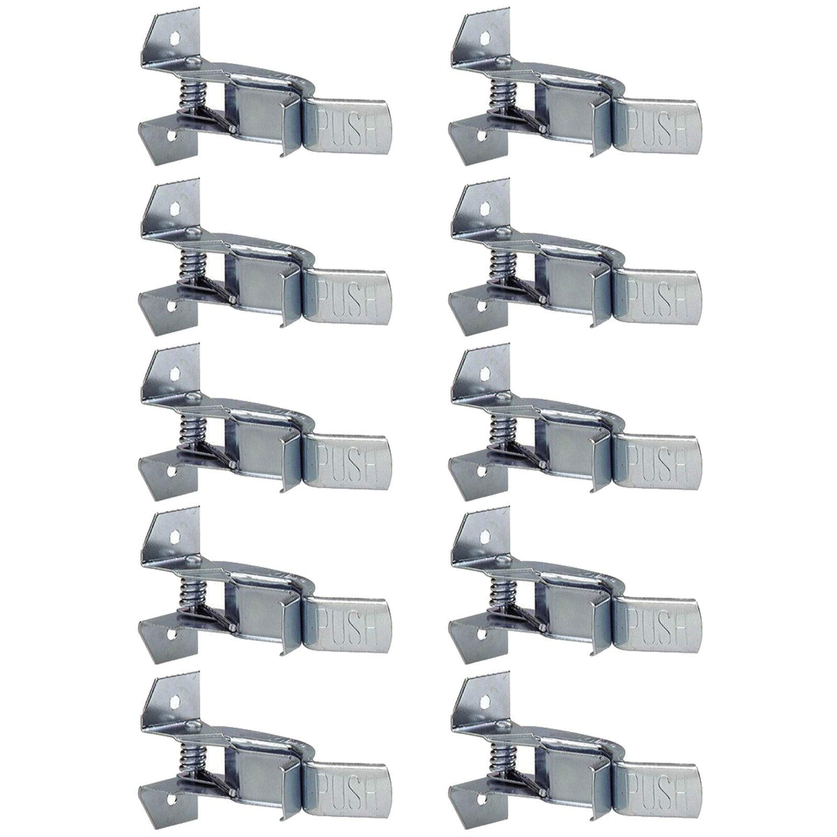 Heavy Duty Metal Gaint Spring Grip Clamp Tool Hanger Wall Orgainzer for Garage Closet Brooms and Mops Wall Mount Holder (10 Count)