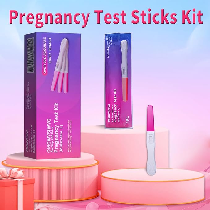 Pregnancy Test Early Detection HCG Level Test for Fertility Women at Home Over 99% Accuracy Individually Packed (Stick 3 Counts)