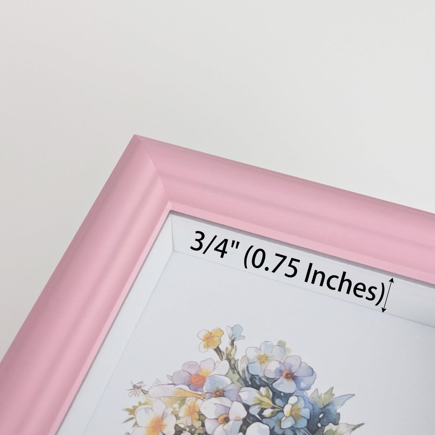 PLUSCHEN 8x8 Pink Picture Frame Resin Shadow Box Photo Frame Wall and Desktop Display, with Plexiglass