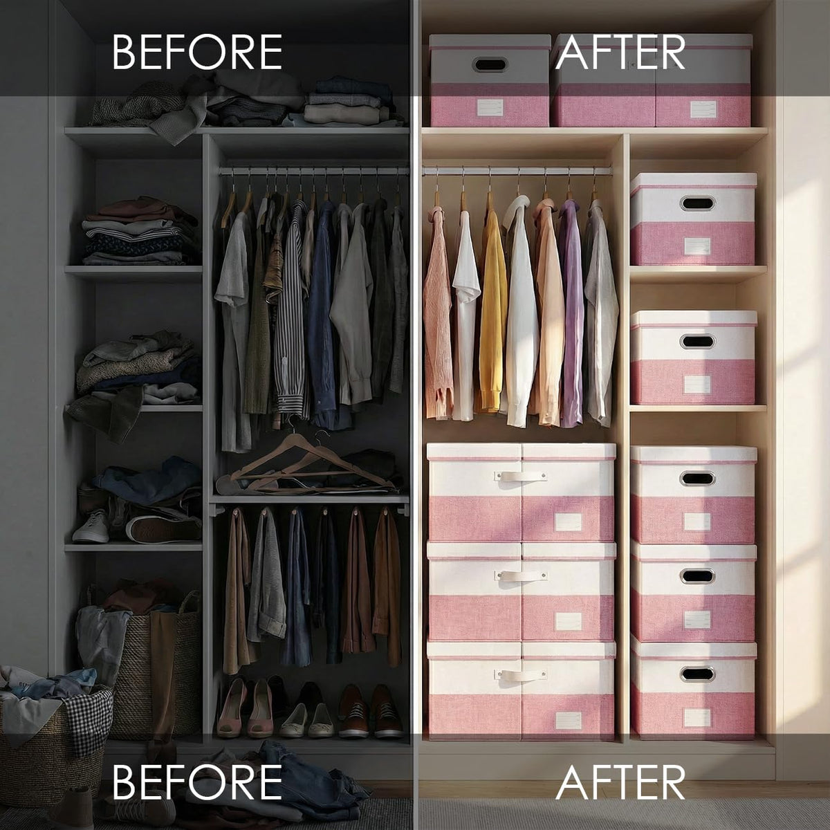 Storage Bins with Lids [3 (3 Count)