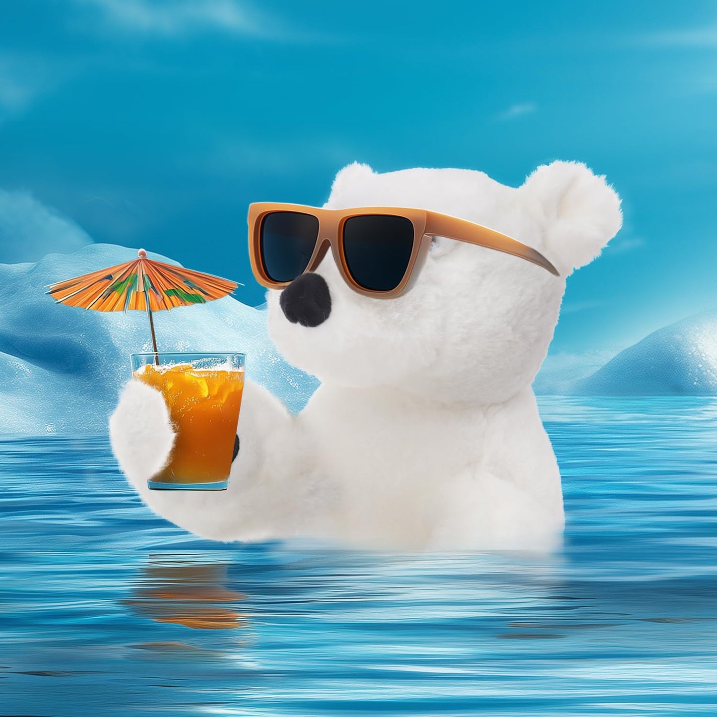 Apricot Lamb Toys Plush White Polar Bear Stuffed Animal Soft Cuddly Perfect for Child （White Polar Bear ，8 Inches