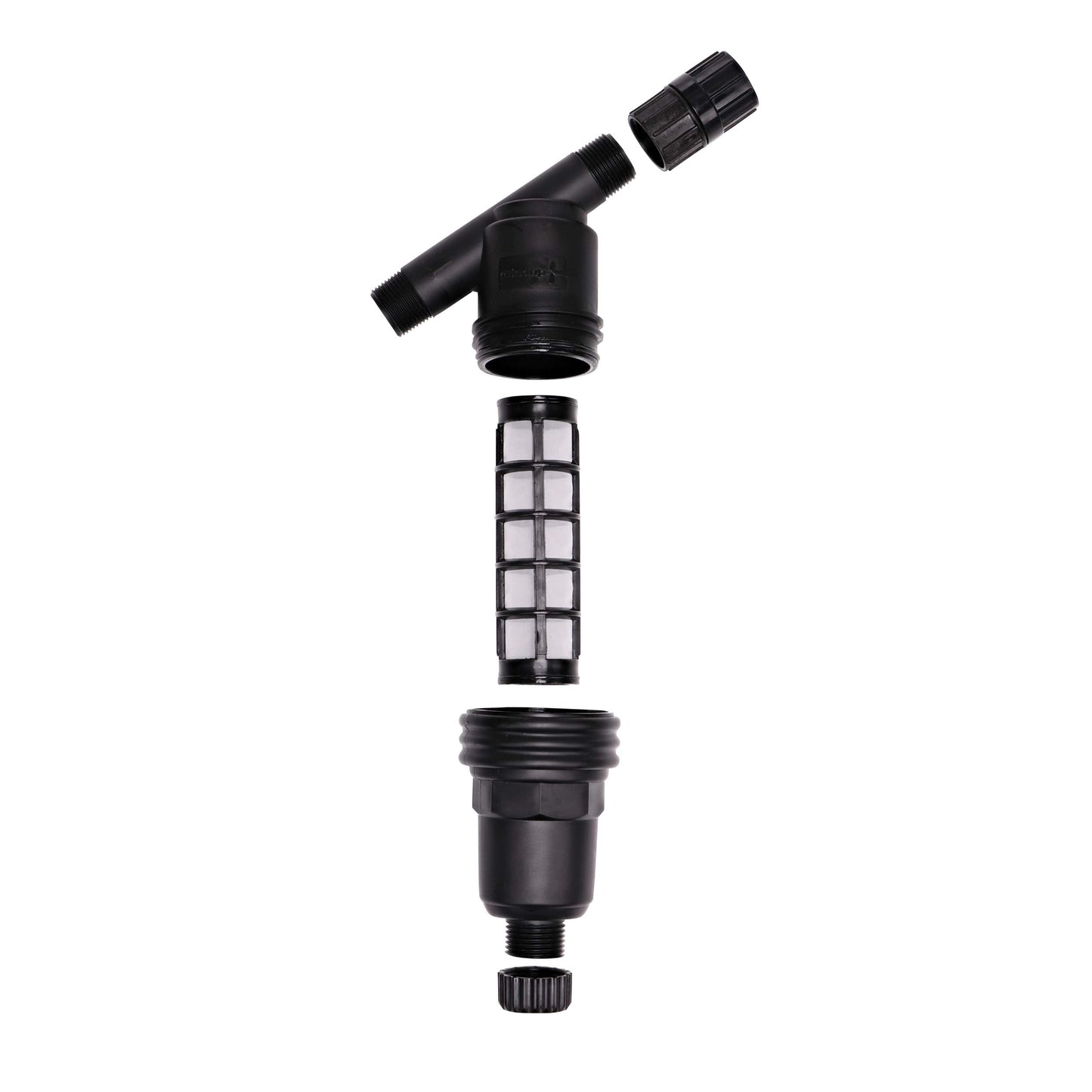 Raindrip R605DT "Y" Filter, 3/4-Inch MPT X 3/4-Inch MPT, for Drip Irrigation Systems, Connect to Pipe such as Sprinkler Riser, Removable Filter, Black