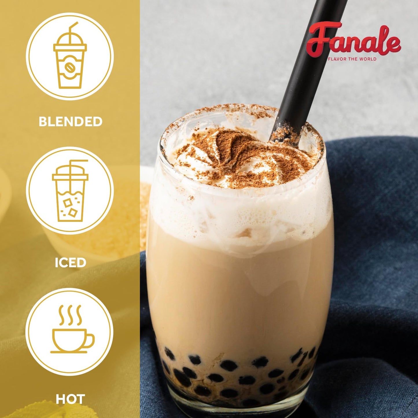 Fanale Premium Tiramisu Flavor Powder | Bubble Tea Flavoring Powder | Perfect for Baking, Smoothies, and Drinks - 2.2 lb 1kg | PWD281
