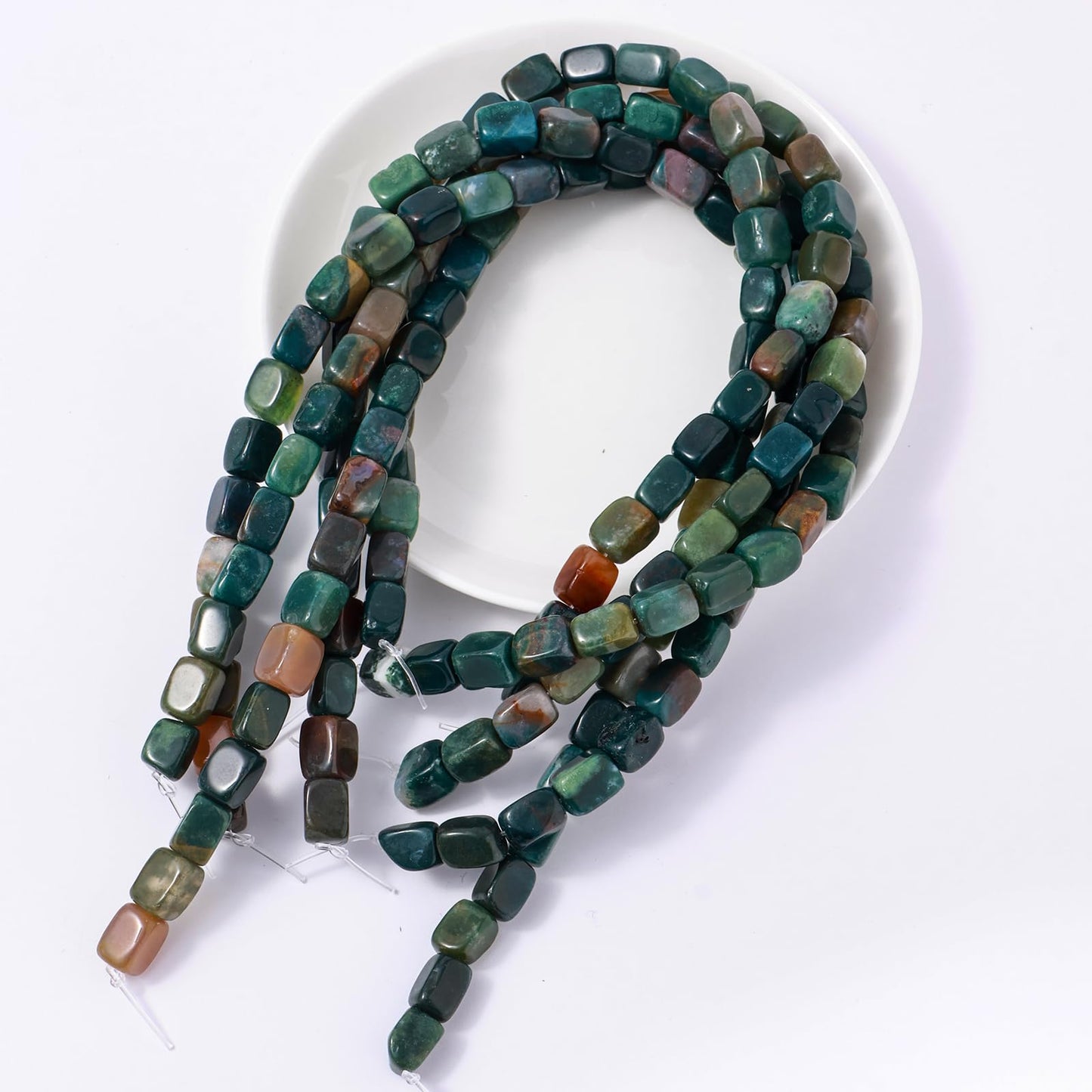 Natural Large Indian Agate Cube Stone Beads 8x11mm 38cm/str Loose Semi Gemstone Stone Square Beads for Making Bracelets Necklace