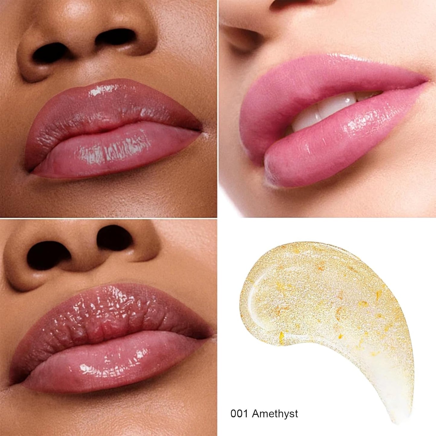 pH Lip Balm, Transparent Clear Color Changing Lipstick and Tinted Lip Balm Chapstick, Vegan & Cruelty Free Lip Tint, Hydrate & Nourish with JOJOBA and MEADOWFOAM SEED OIL, #001 Amethyst