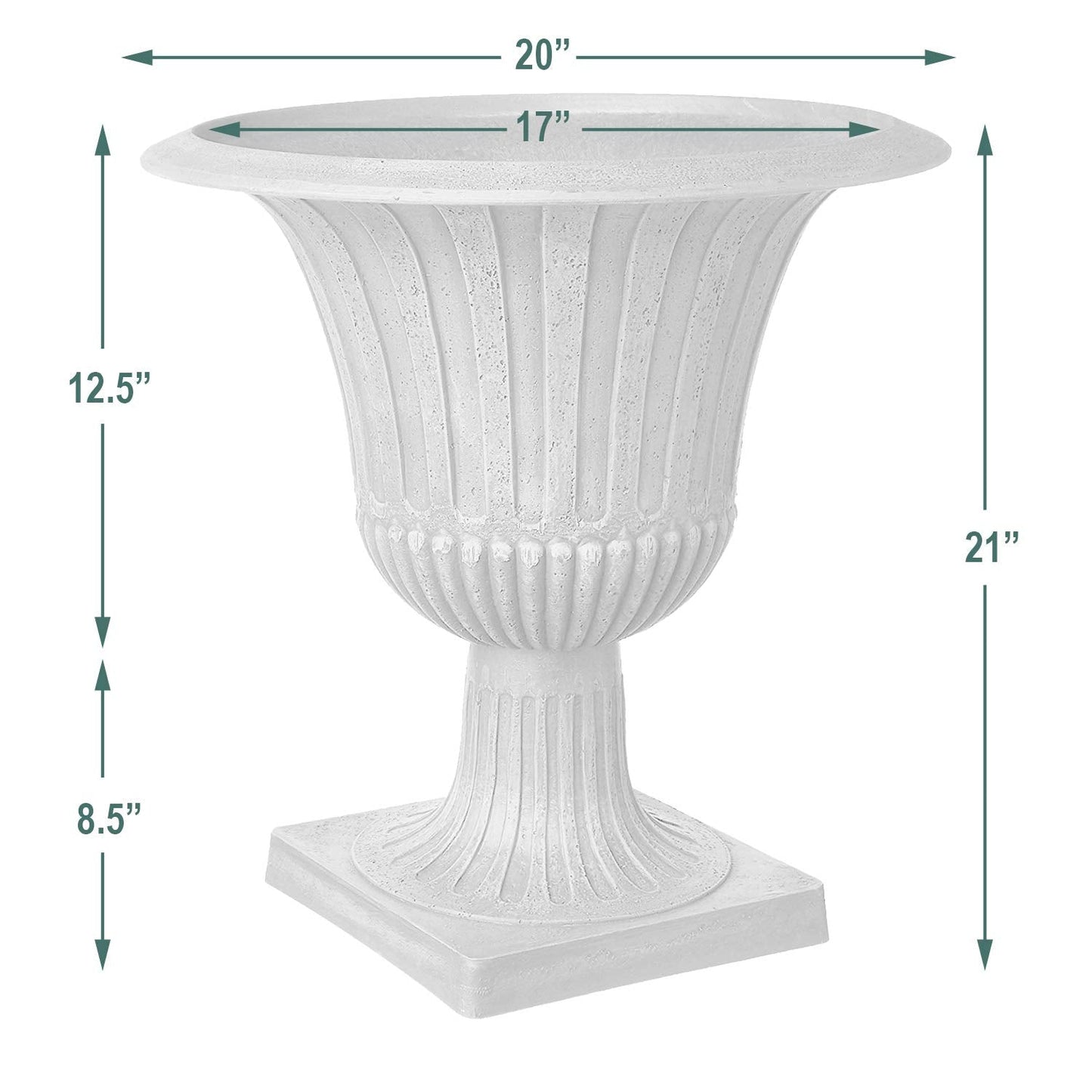 Arcadia Garden Products G50BK, Black Worthington Urn