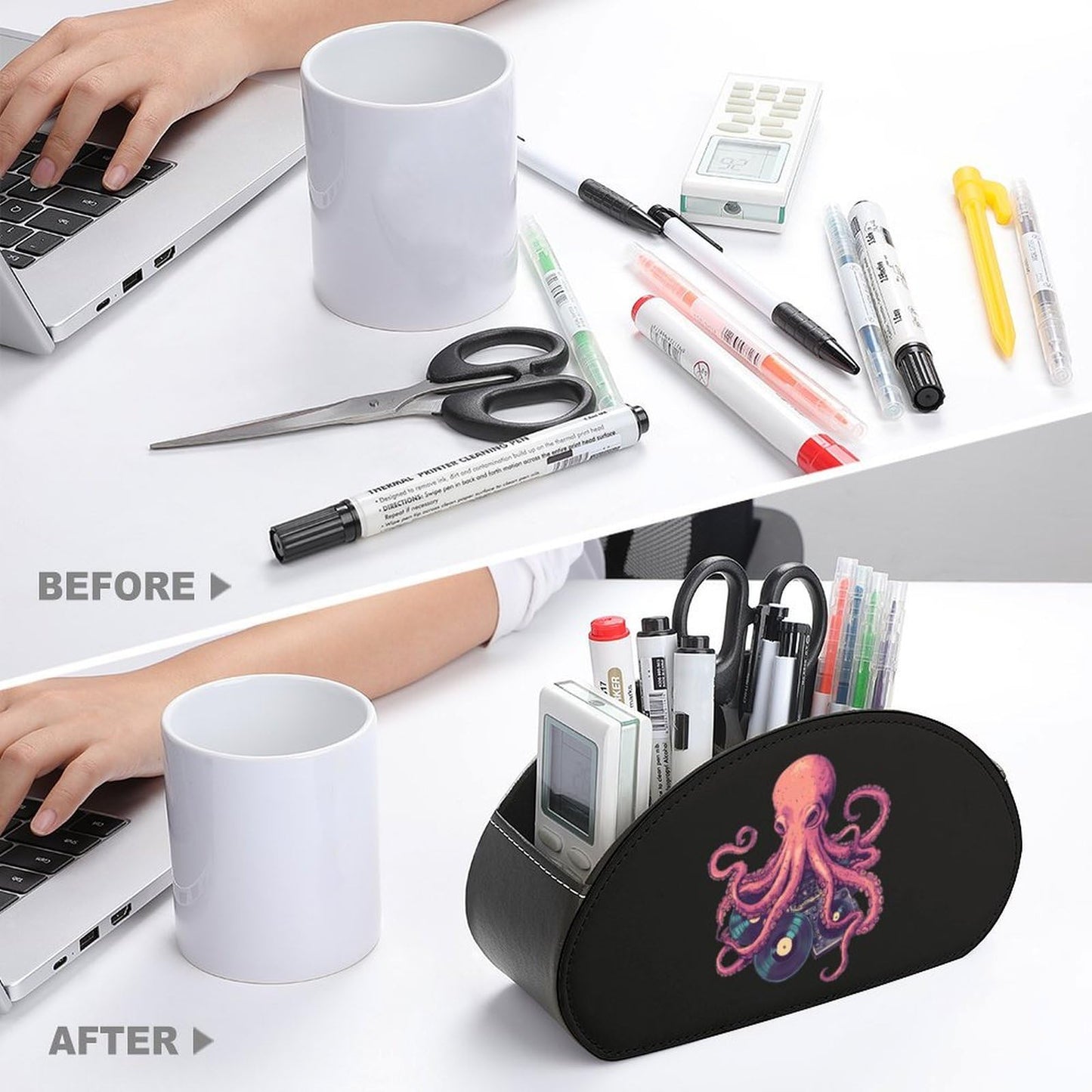 DJ Octopus Remote Control Holder with 5 Compartments Caddy Desktop Organizer for Home Office