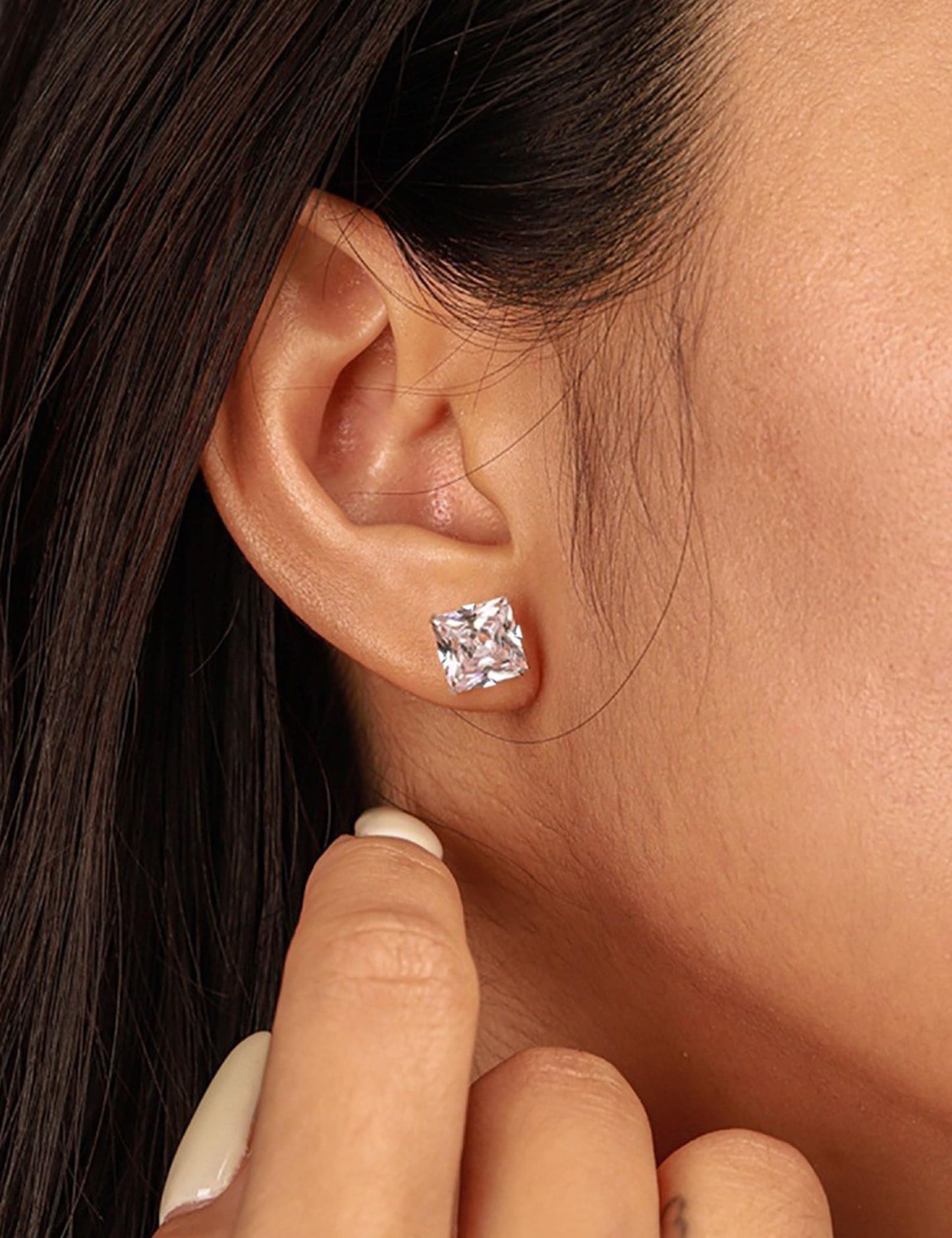 12 Pairs Silver Earrings - Surgical Steel & Zinc Earrings Set - Hypoallergenic Cubic Zirconia Studs - Women's & Men's - 3mm-8mm