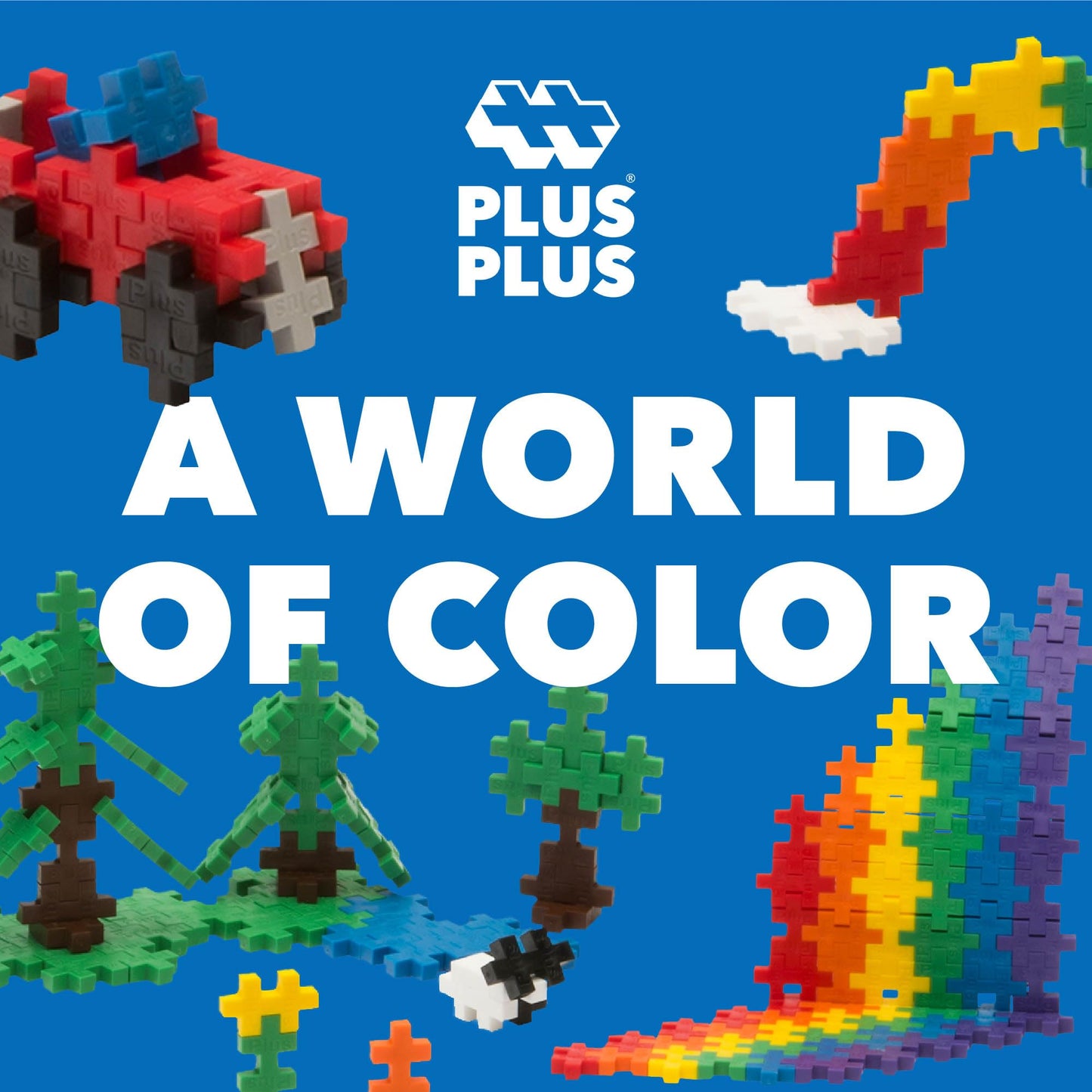 PLUS PLUS 600 Piece Basic Color Mix - Mini Interlocking Building Blocks Set, Stem Toys for Kids - Sensory Bin Fillers/Math Manipulatives Classroom Must Haves Gifts for Boys & Girls