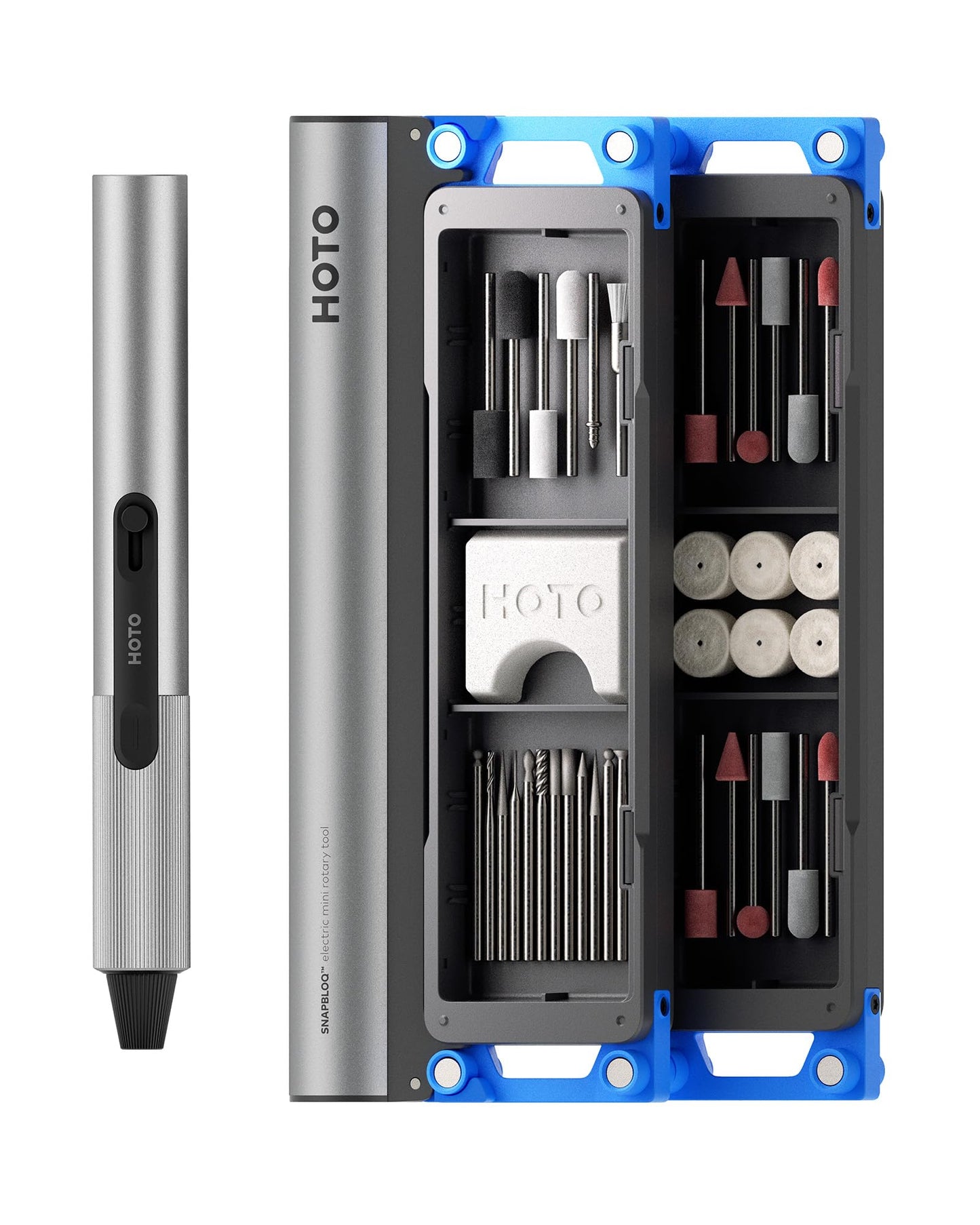 HOTO SNAPBLOQ™ R-A04 Mini Cordless Rotary Tool Kit, Coreless Motor, 22000 RPM Variable Speed, Powerful Engraving Pen, 38 Accessories for 3D Printer Sanding, Polishing, Drilling, Carving DIY Crafts