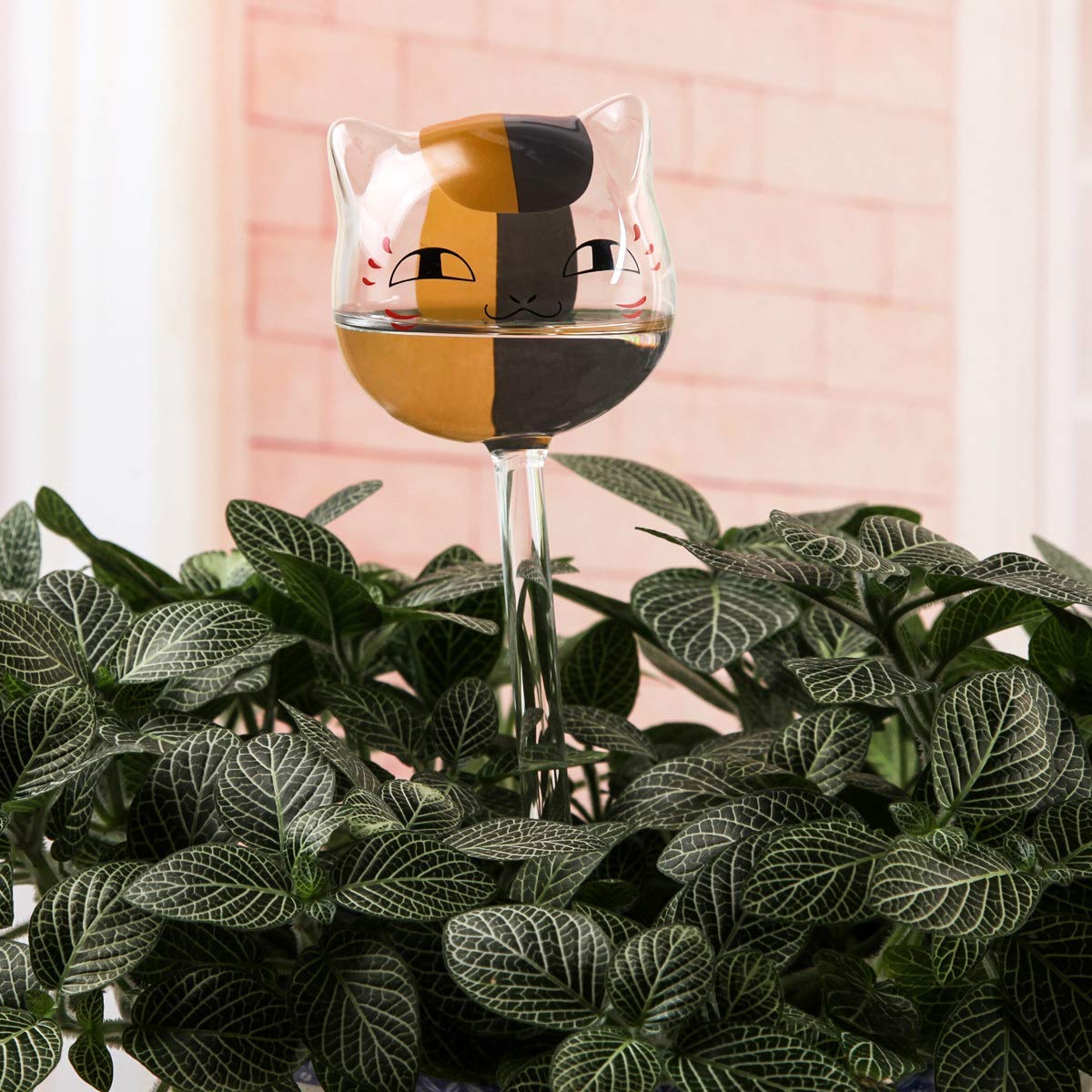 KiKiHeim Automatic Plant Waterer Globes Self Watering Planter Insert Devices System, Hand Blown Clear Glass Water Bulbs for Indoor&Outdoor, 6.4oz/190ml Capacity, 3 Cats
