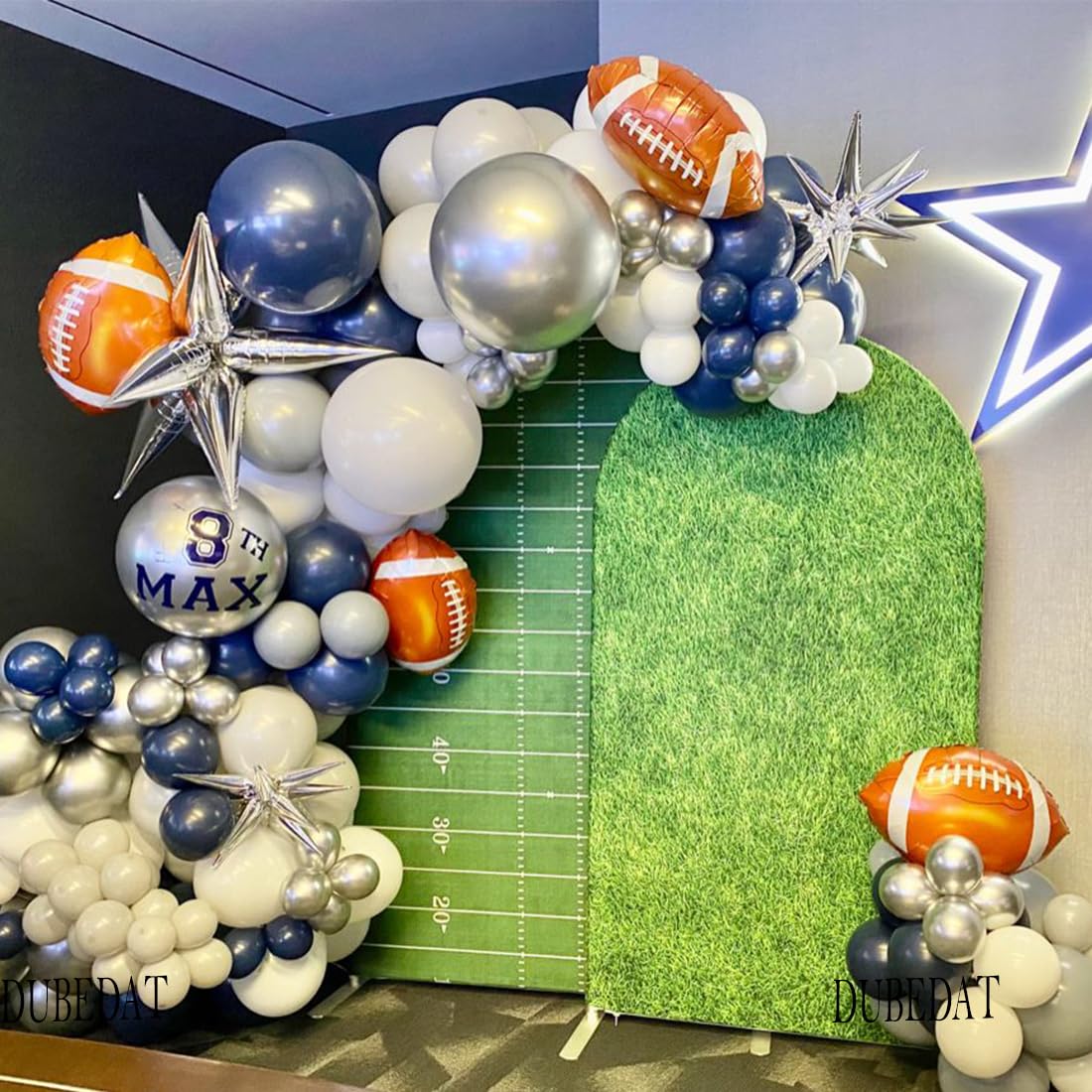 141Pcs Cowboy Balloon Arch Garland Kit Navy Blue White Sliver Balloons for Birthday Decor Western and Cowboy Theme Party Decorations