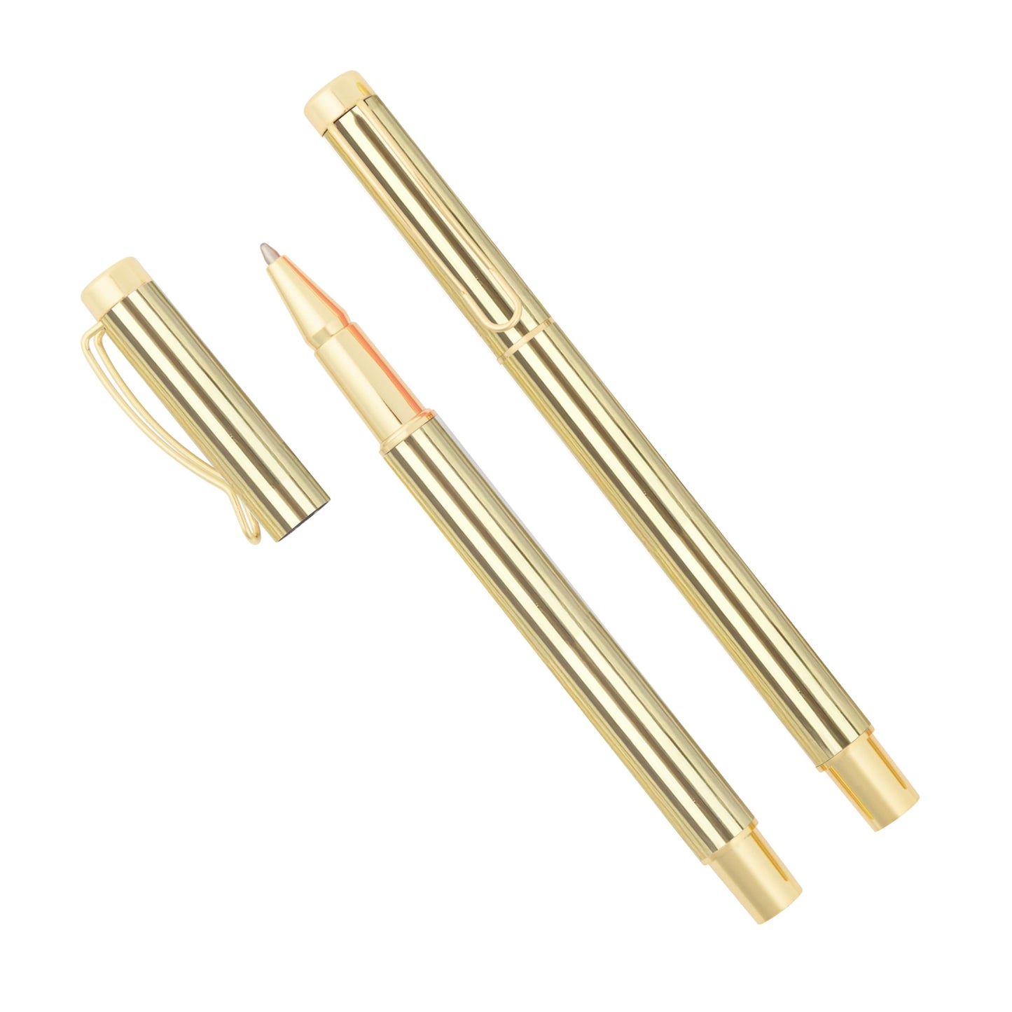 Sweet Water Decor Elegant Gold Metal Pen Set, Refillable Black Ink Ballpoint Pens for Home, Office & School, Chic Desk Accessories for Women, Cute Journaling & Writing Gift for Teachers and Students
