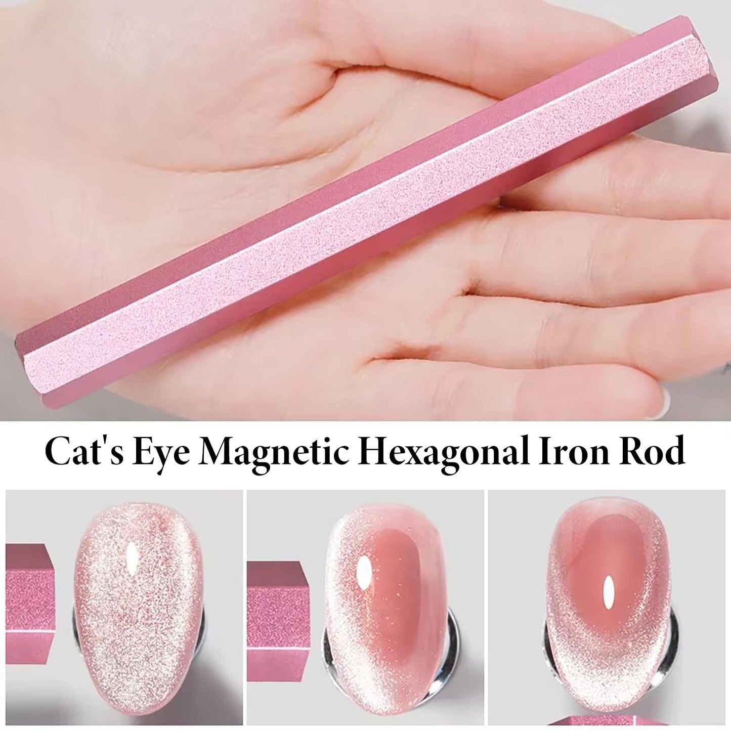 SILPECWEE 13Pcs Cat Eye Magnet for Nails, Super Magnetic Nail Polish Magnet Cat Eye Gel Nail Polish Magnet 3d Cat Eye Magnetic Wand Nail Magnets For Nail Art Tool Accessories