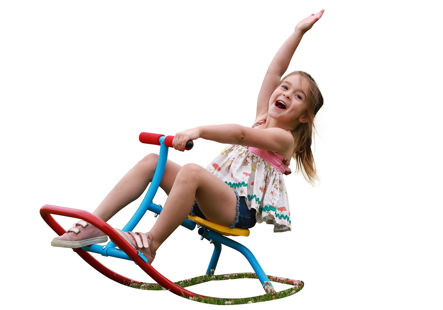PLATPORTS Kids Indoor Single Rocking Seesaw, Safety-Stable Wide Base Rocker for Ages 3 4 5 6, Supports Balance, Coordination & Motor Skill Development