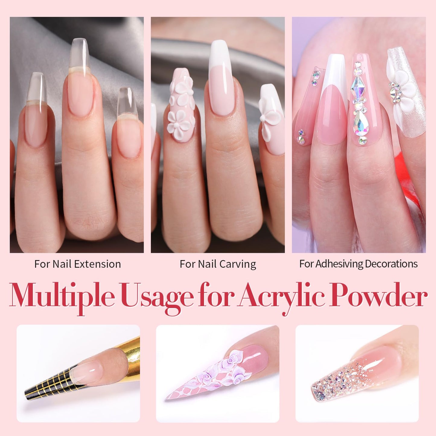 BORN PRETTY Acrylic Nail Kit with Drill - 92Pcs Acrylic Pwoder Set for Beginners With Everything Powder and Liquid Set for Nail Supplies Art Decoration Tools DIY Salon at Home